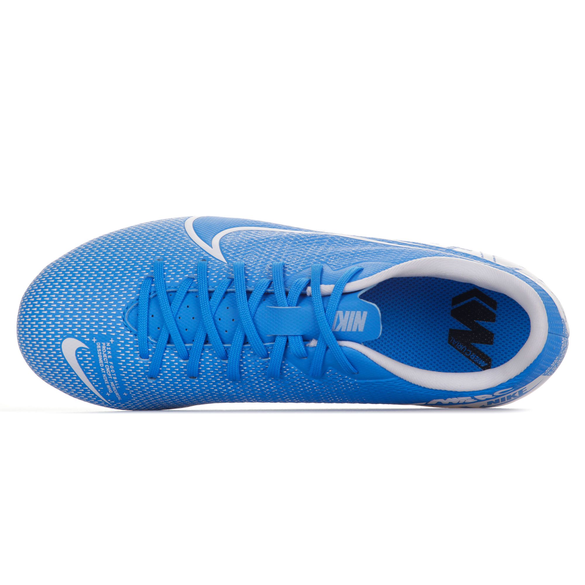 Botas de Fútbol Mercurial Vapor 13 Academy AG Junior Azul Blanco - Fútbol Factory