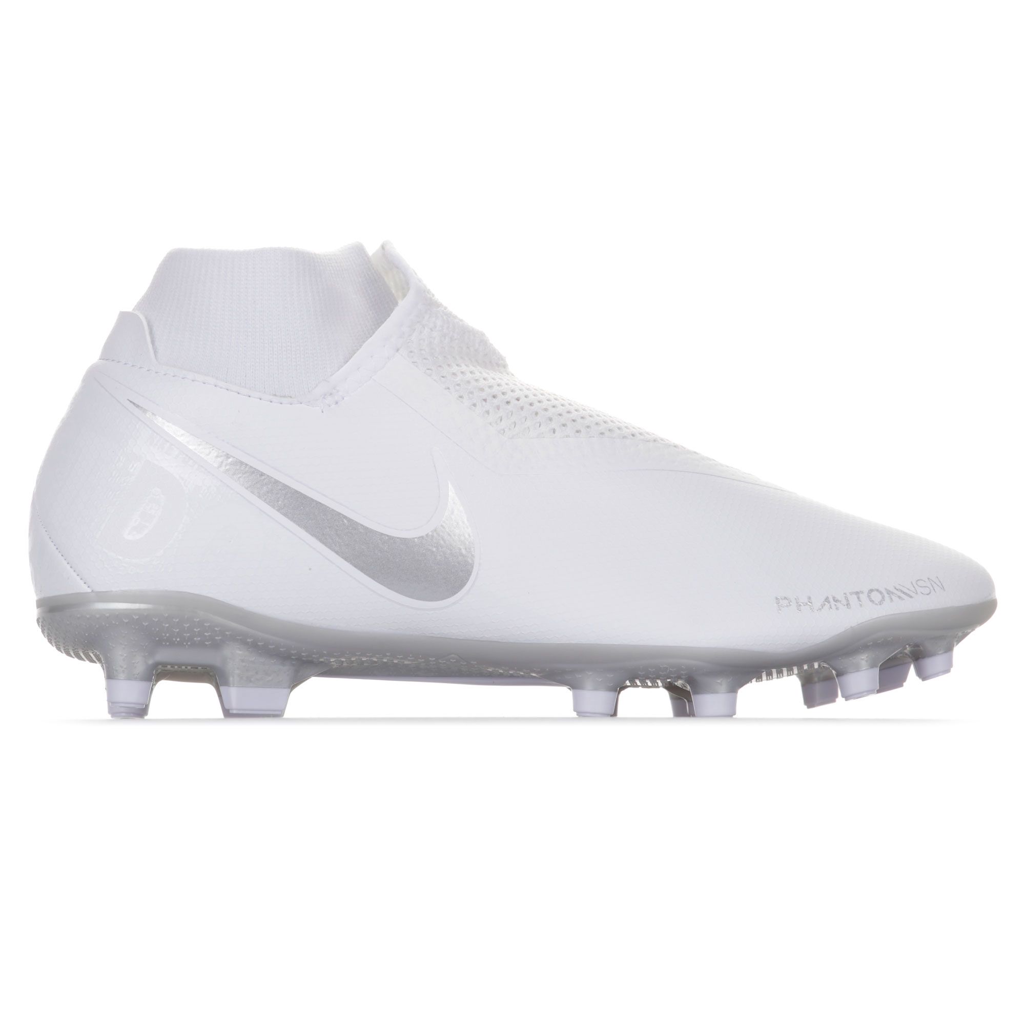 Botas de Fútbol Phantom Vision Academy DF FG/MG Blanco Plata - Fútbol Factory
