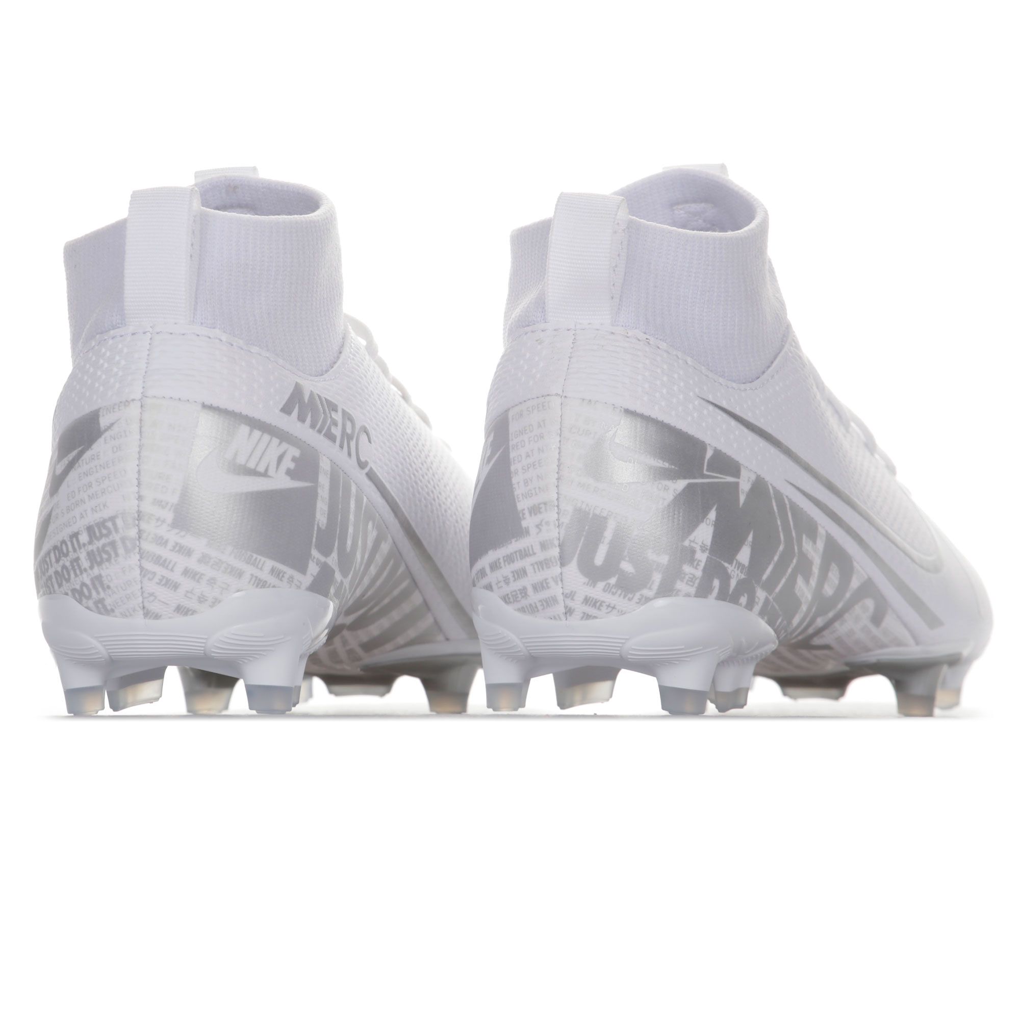 Botas de Fútbol Mercurial Superfly 7 Academy FG/MG Junior Blanco Plata - Fútbol Factory