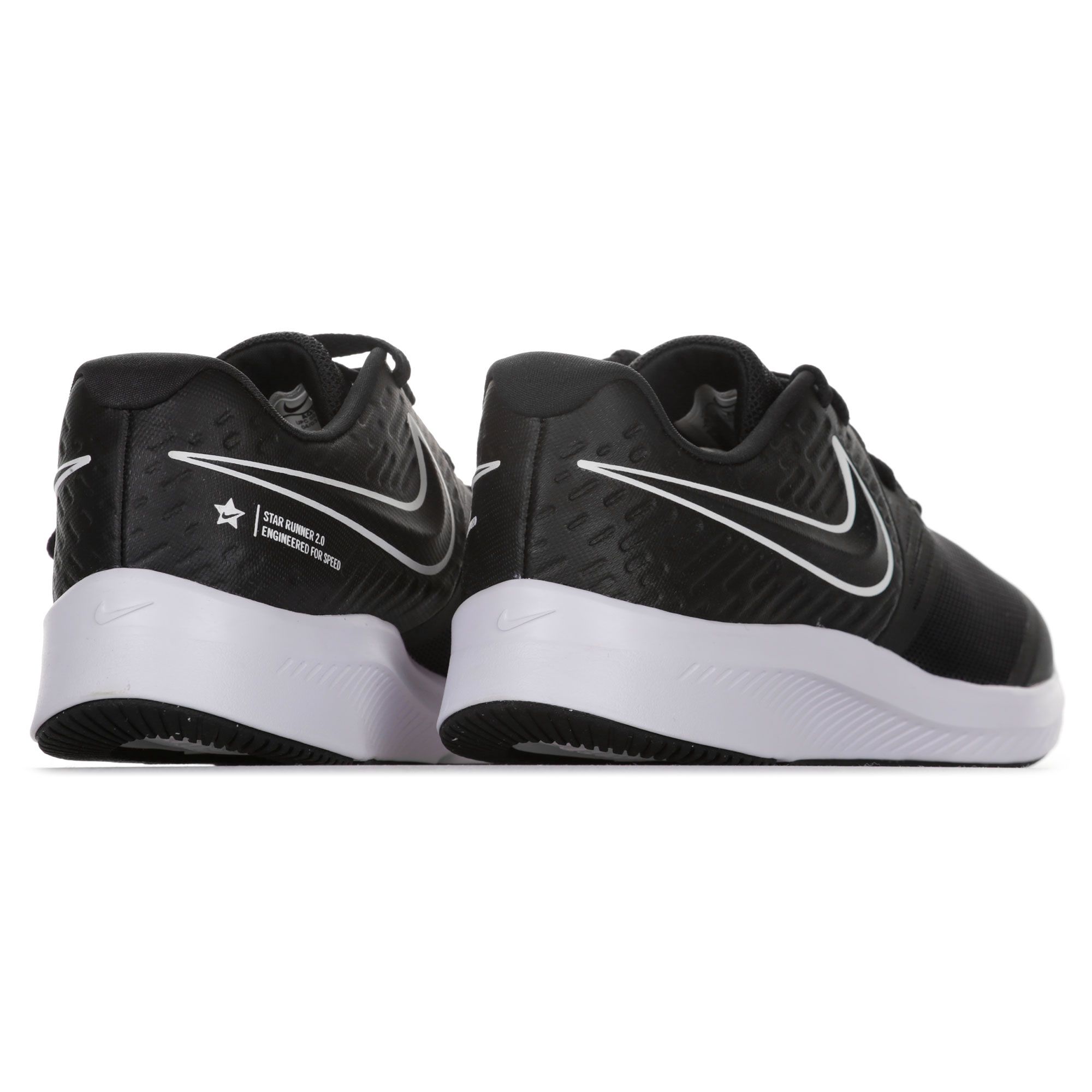 Zapatillas Star Runner 2 Junior Negro Blanco - Fútbol Factory