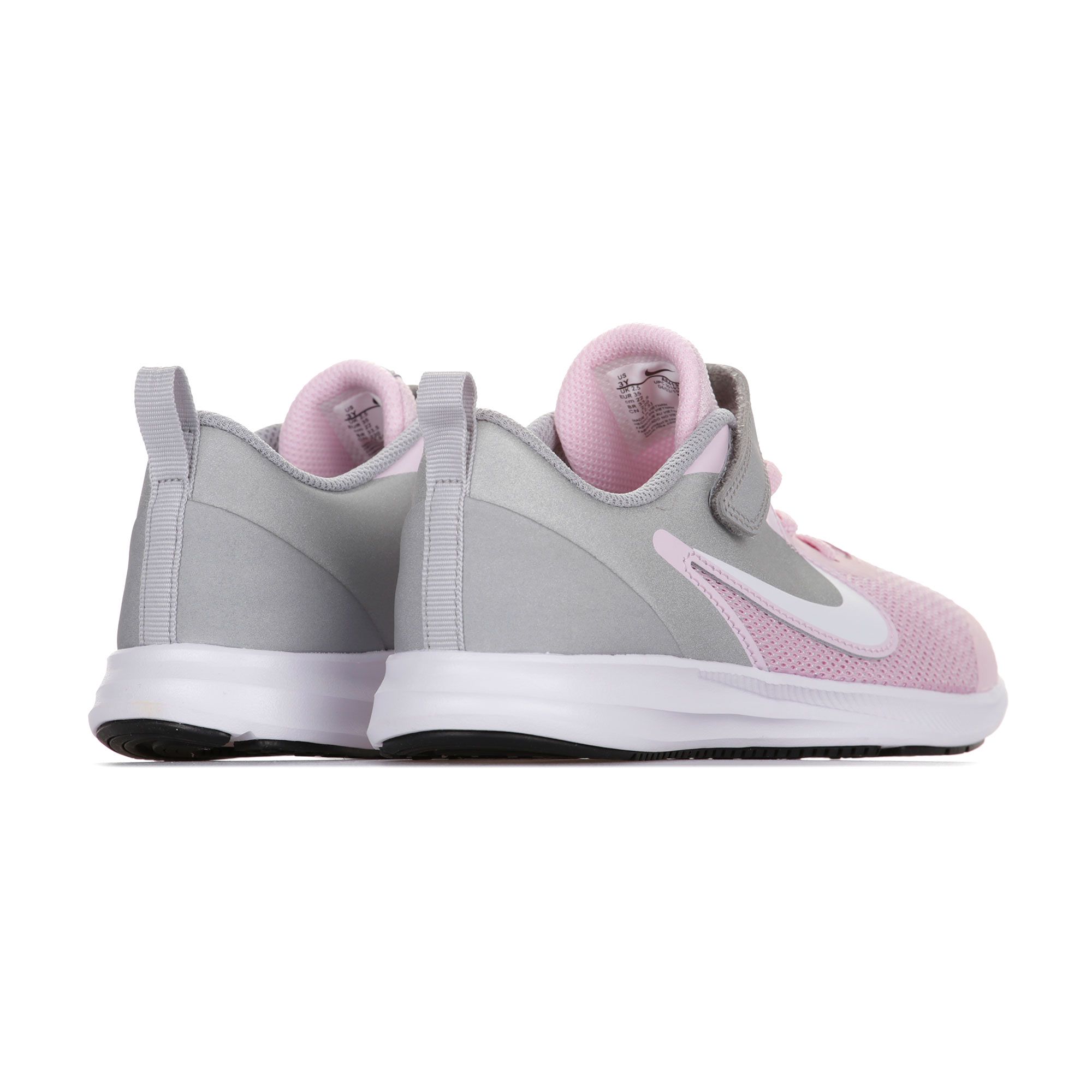 Zapatillas de Running Downshifter 9 Velcro Junior Rosa