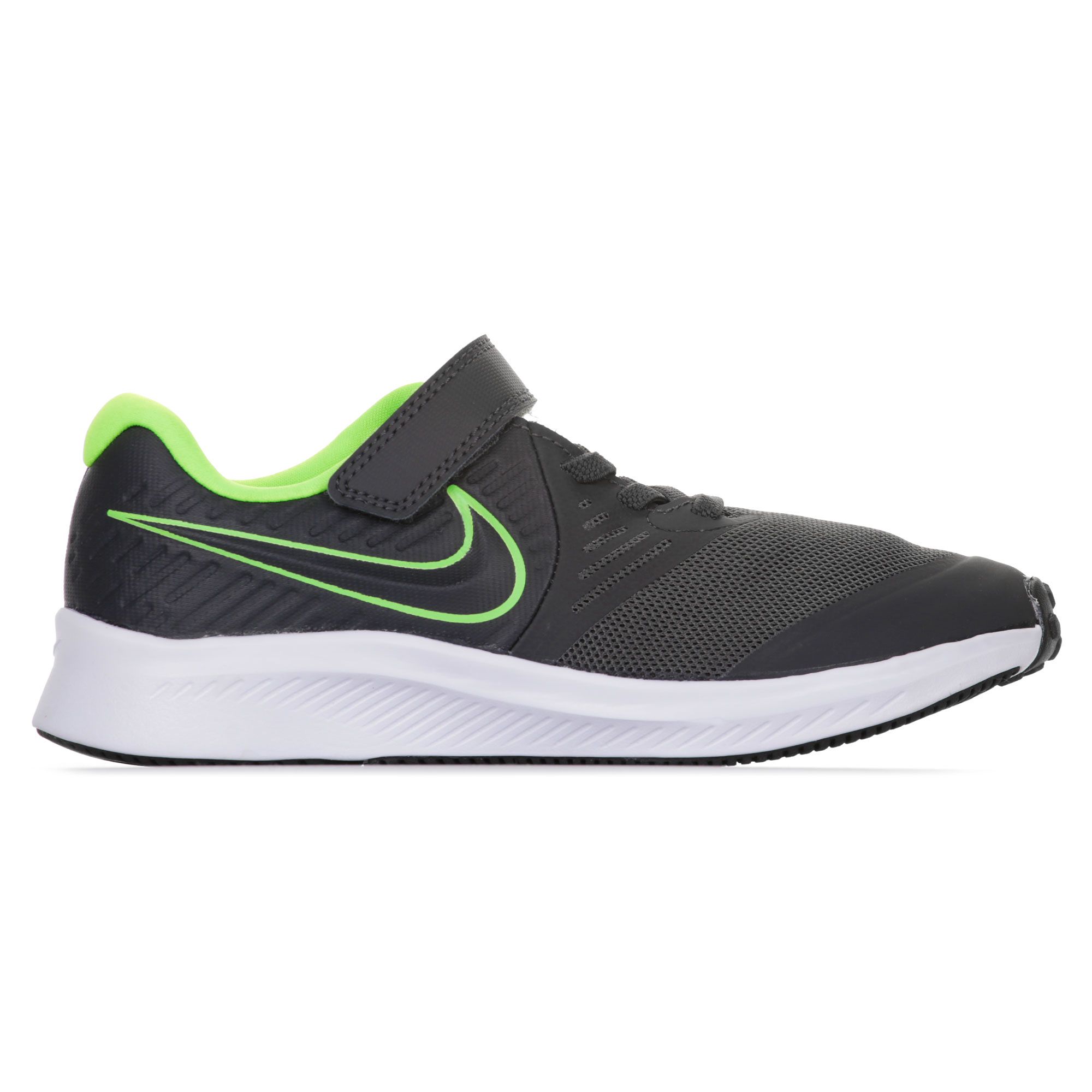 Zapatillas Star Runner 2 Velcro Junior Gris - Fútbol Factory