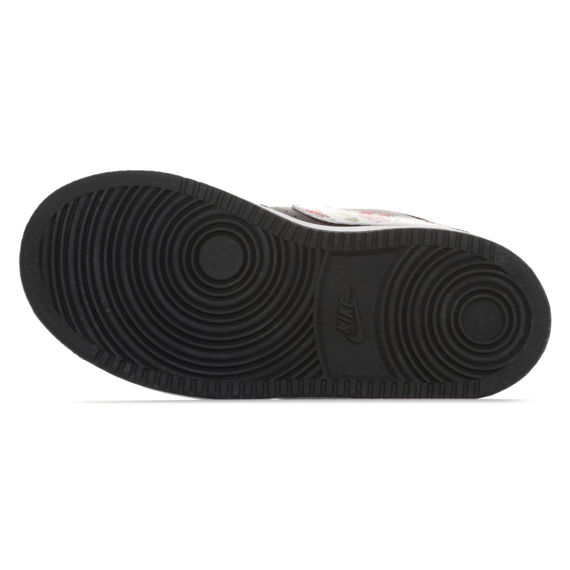 Zapatillas Court Borough Low Velcro Junior Negro Rosa - Fútbol Factory