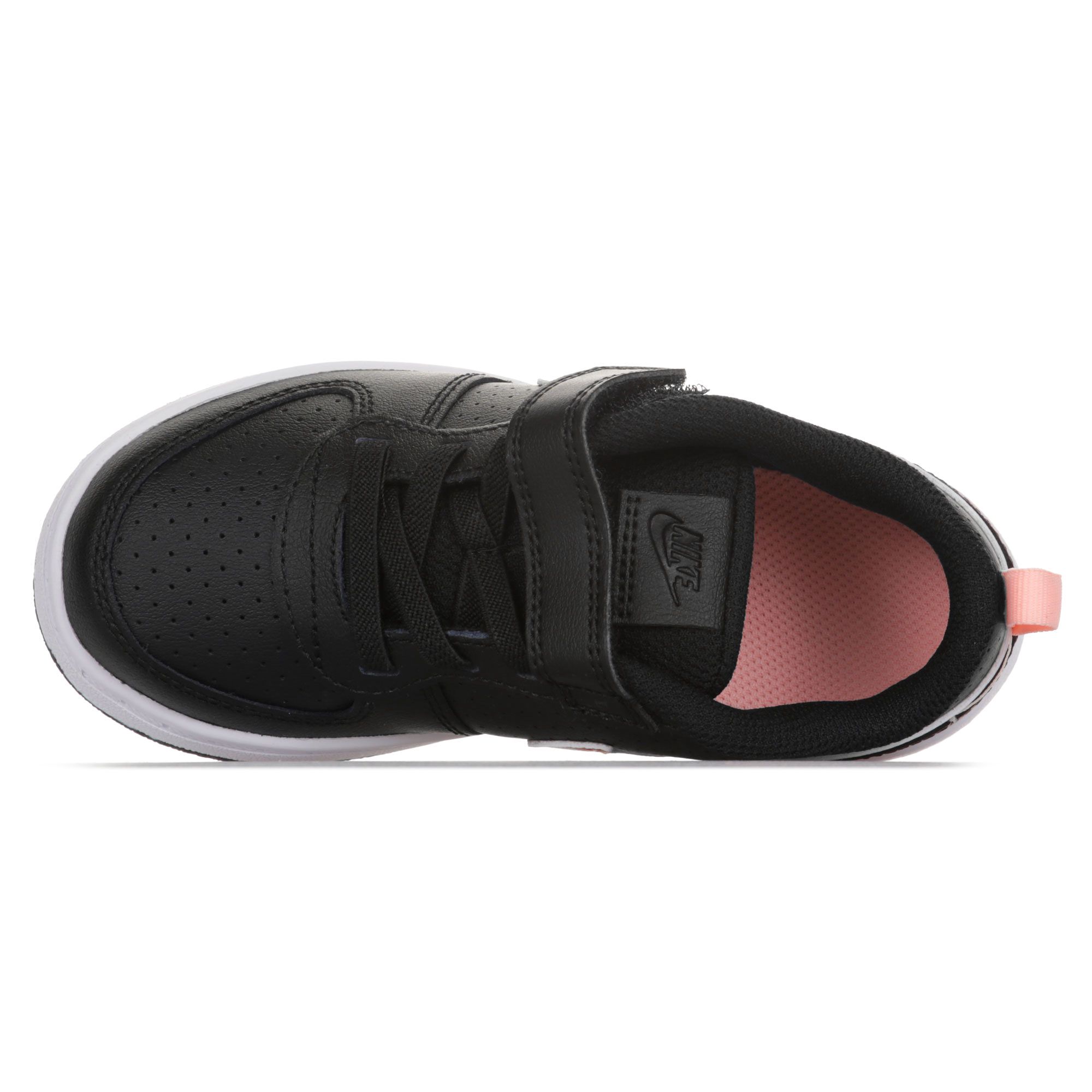 Zapatillas Court Borough Low Velcro Junior Negro Rosa - Fútbol Factory