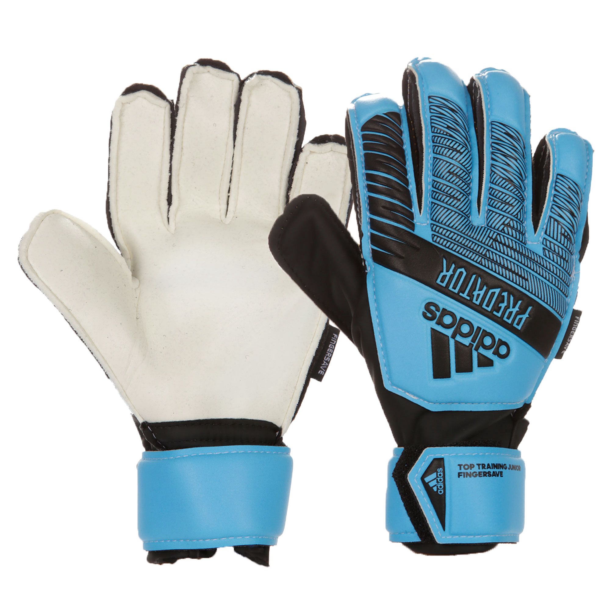 Guantes Predator Top Training Fingersave Junior Azul - Fútbol Factory