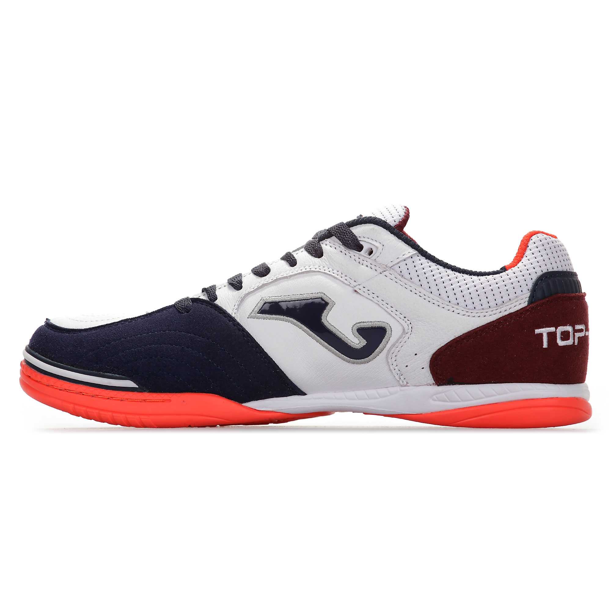 Zapatillas de Fútbol Sala Top Flex IN Blanco Naranja - Fútbol Factory