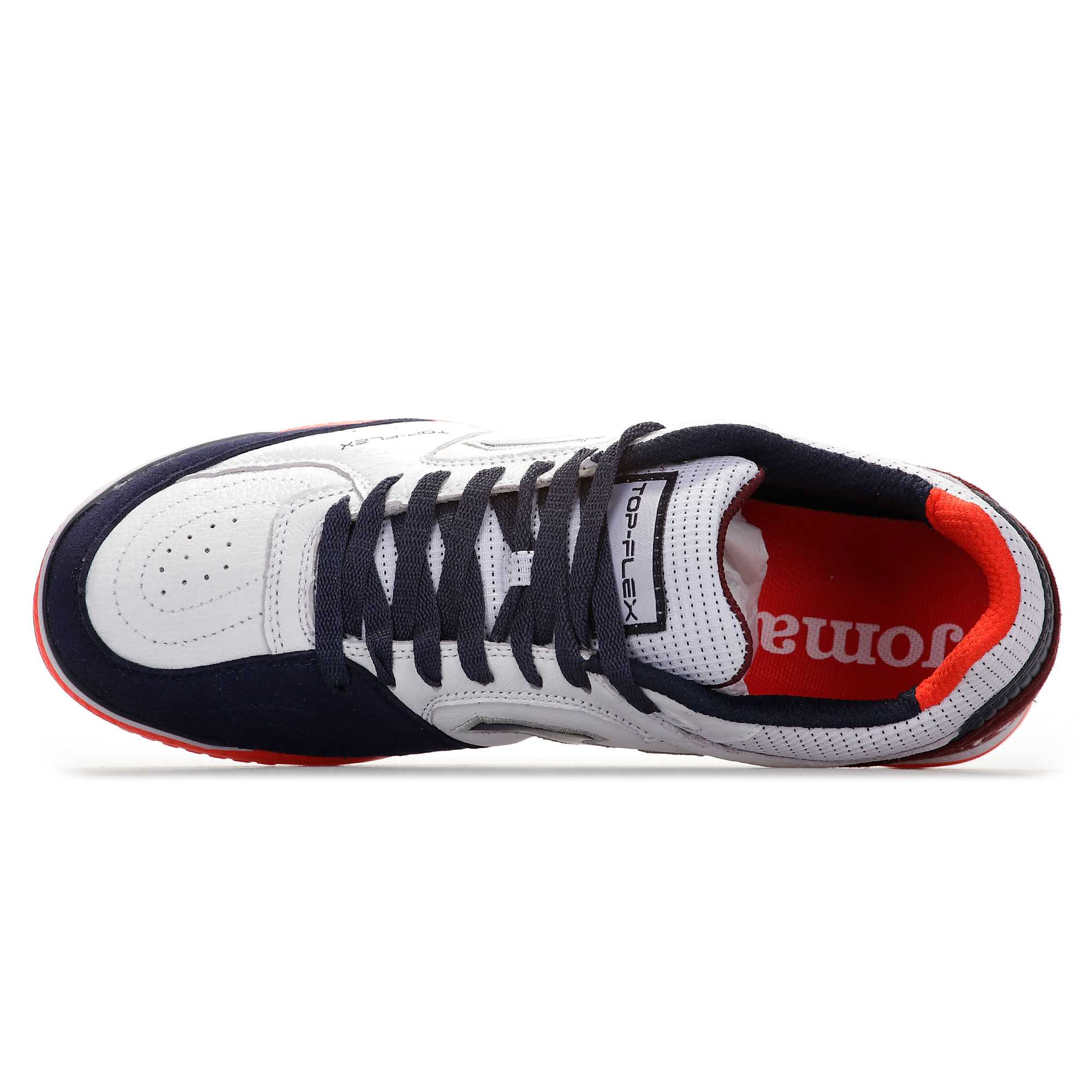 Zapatillas de Fútbol Sala Top Flex IN Blanco Naranja - Fútbol Factory