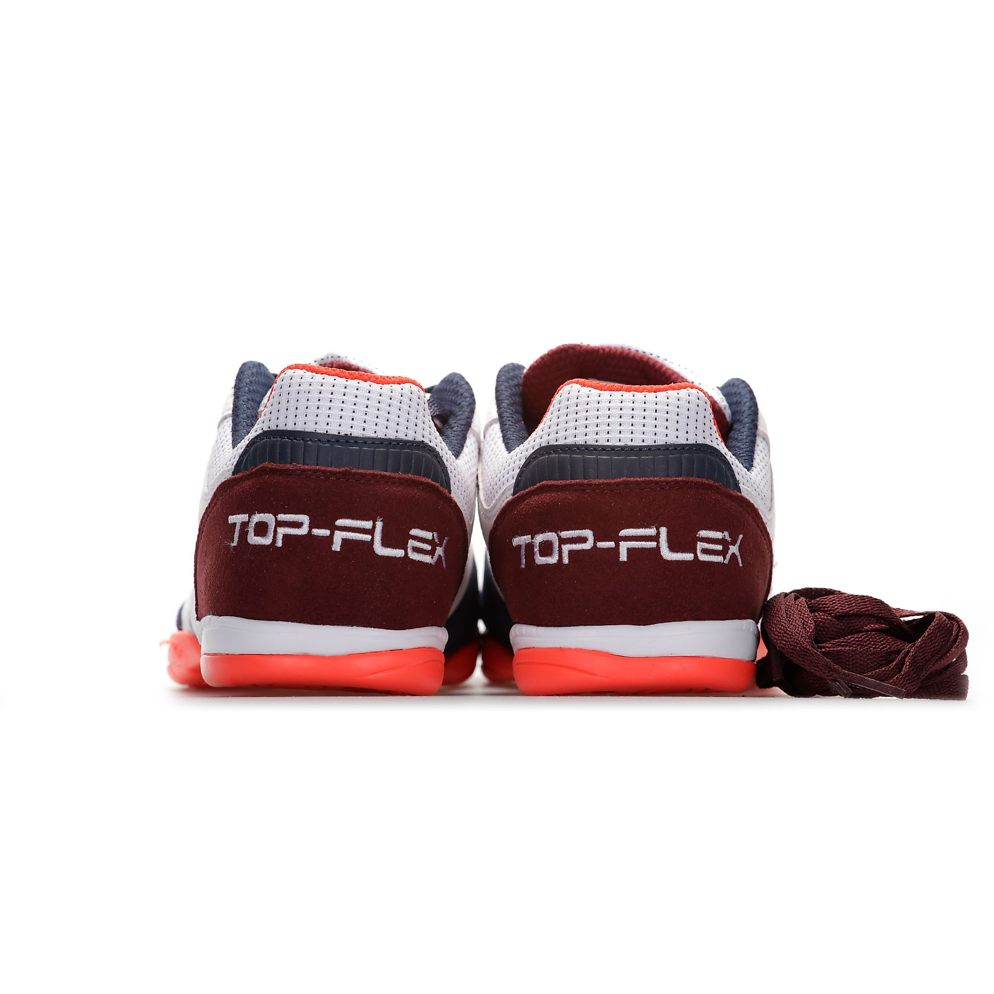 Zapatillas de Fútbol Sala Top Flex IN Blanco Naranja - Fútbol Factory