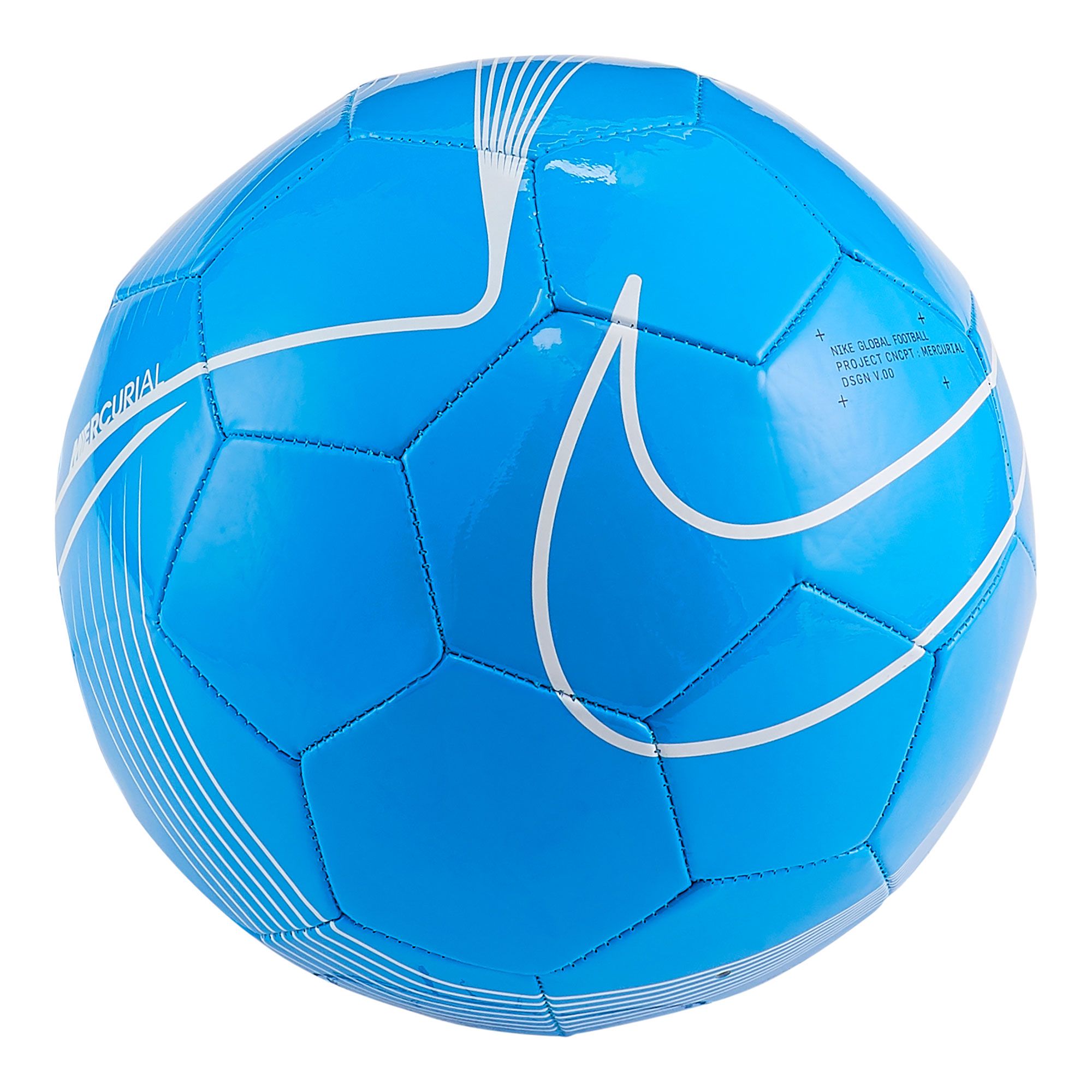 Balón de Fútbol 11 Mercurial Fade New Lights Azul Blanco - Fútbol Factory