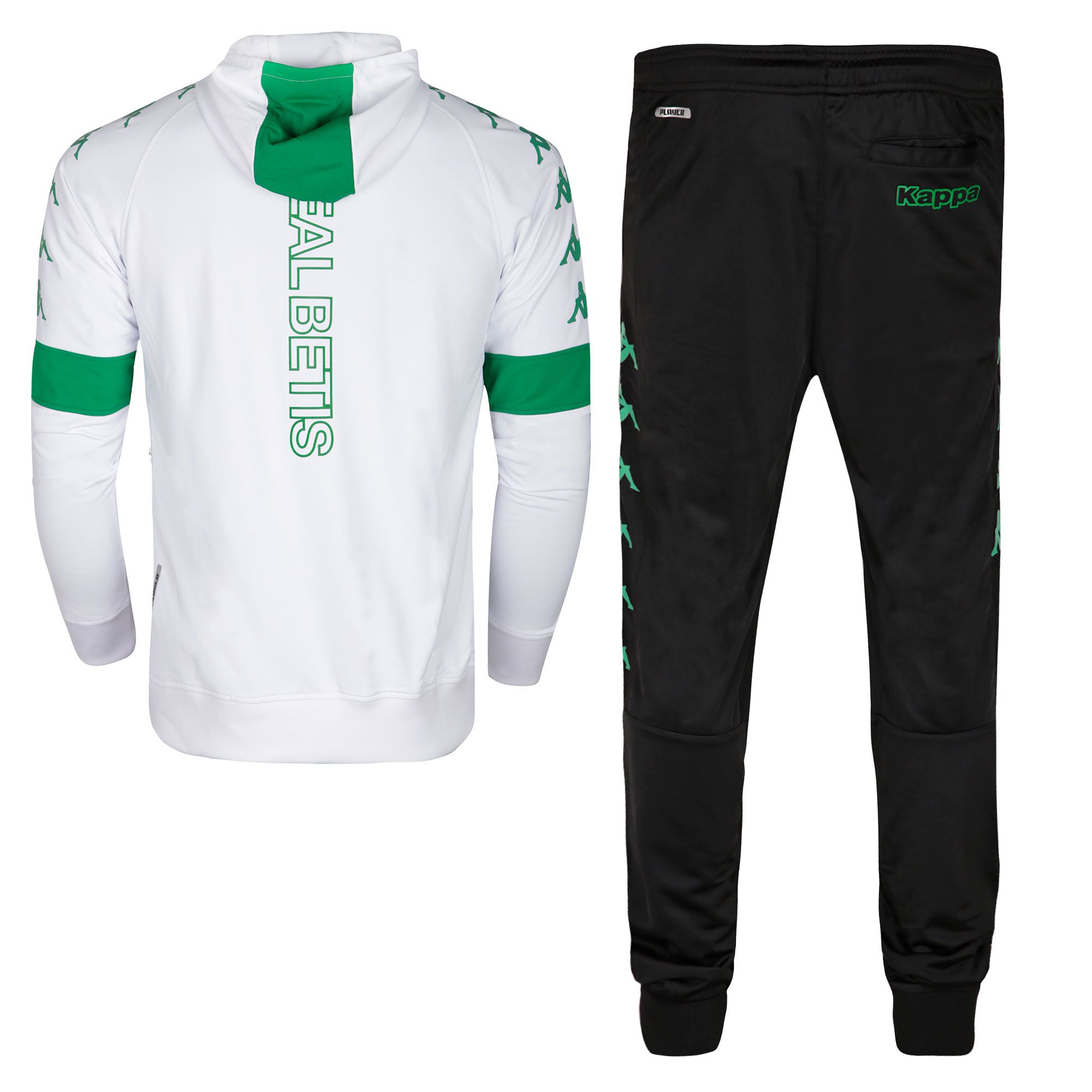 Chandal de paseo Real Betis Balompie 2019 2020 Blanco Negro