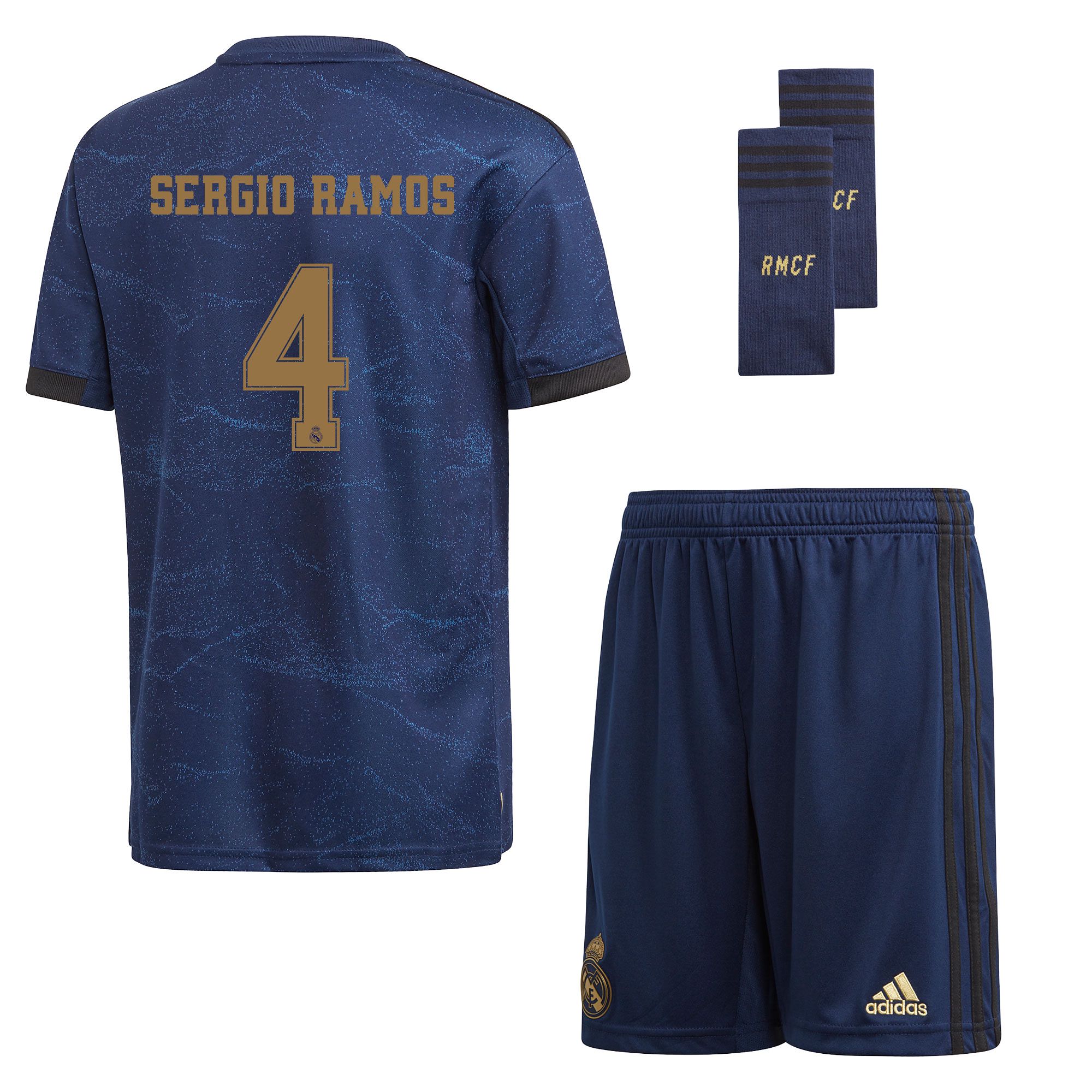 Conjunto 2ª Real Madrid 2019/2020 Junior Azul Sergio Ramos - Fútbol Factory