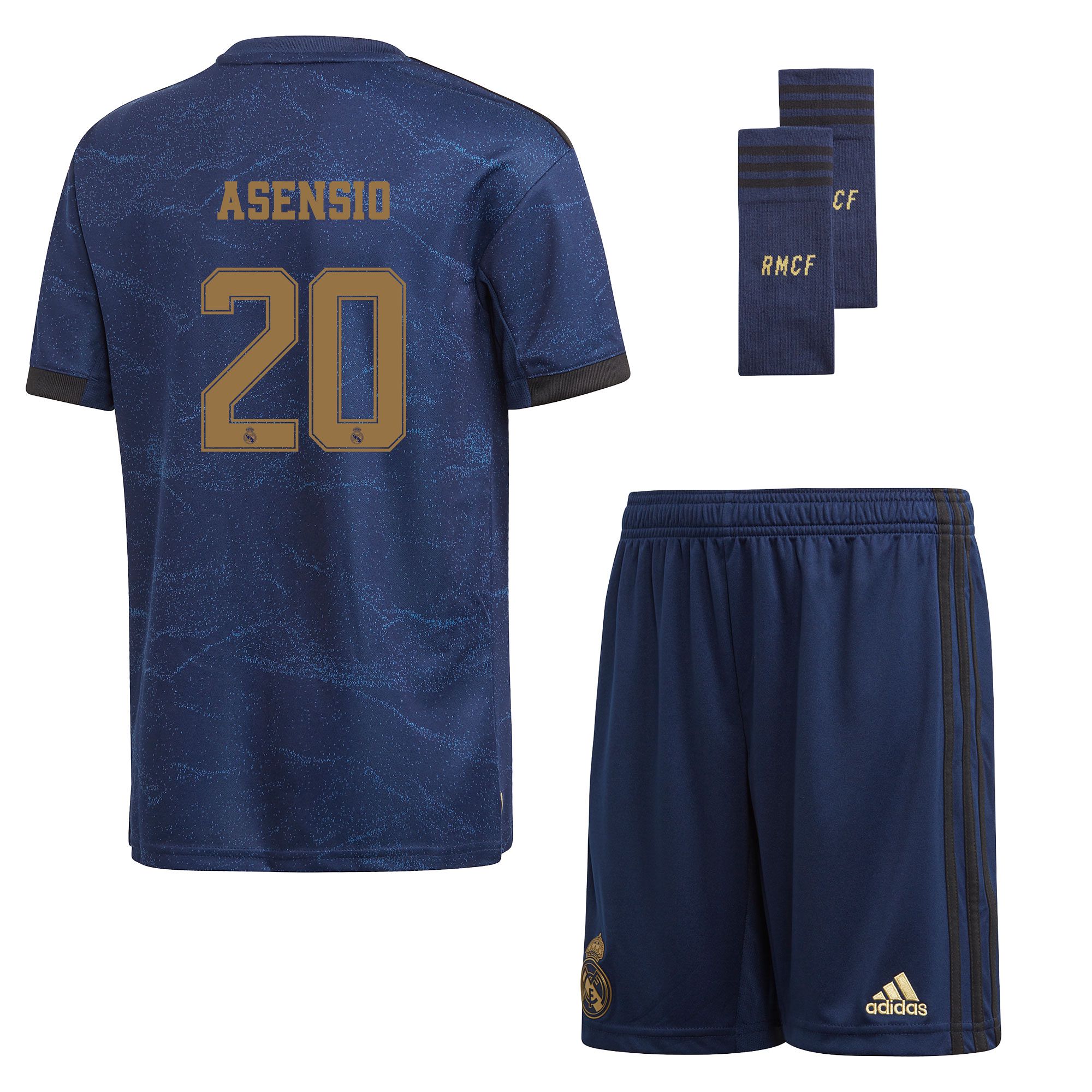 Conjunto 2ª Real Madrid 2019/2020 Junior Azul Asensio - Fútbol Factory