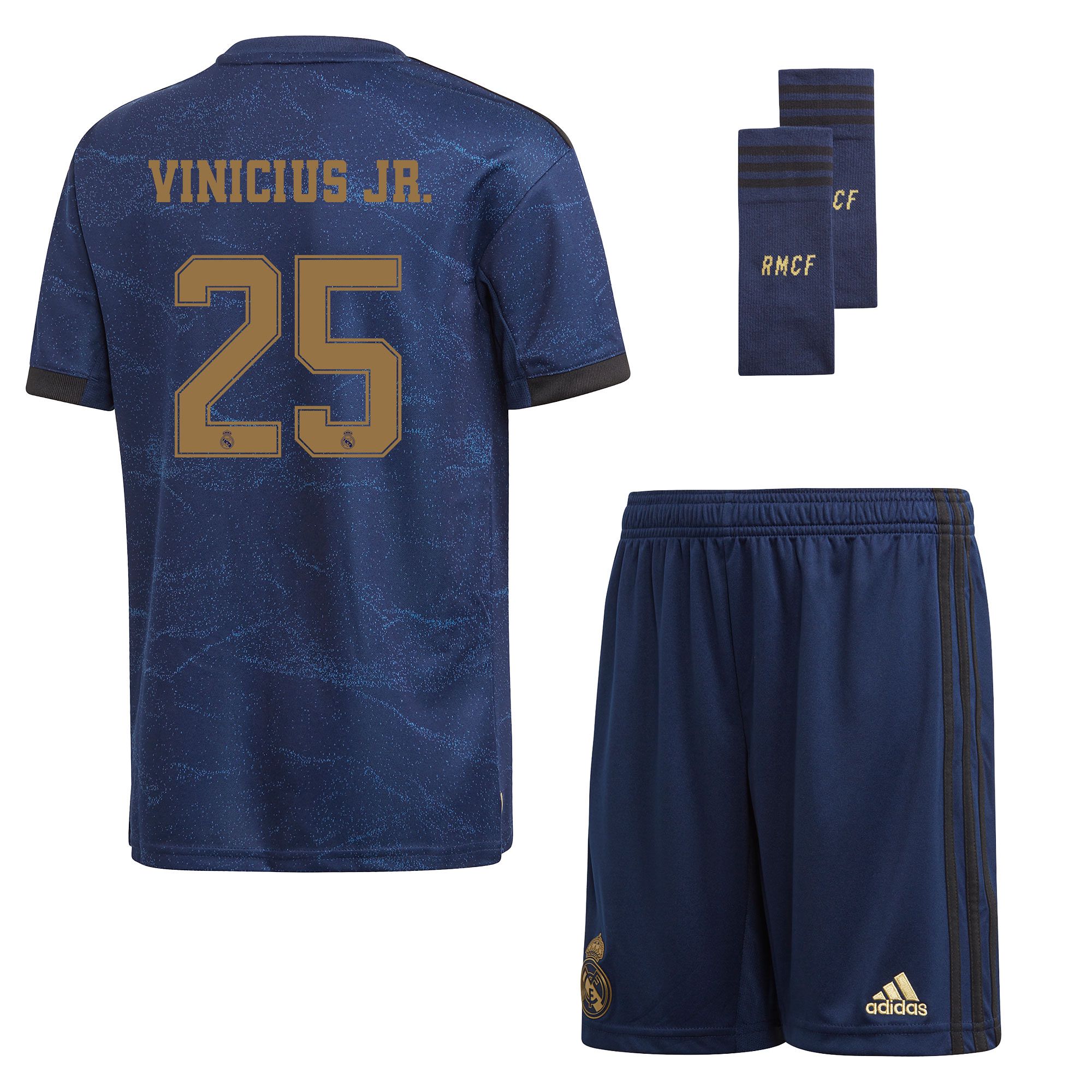 Conjunto 2ª Real Madrid 2019/2020 Junior Azul Vinicius JR. - Fútbol Factory