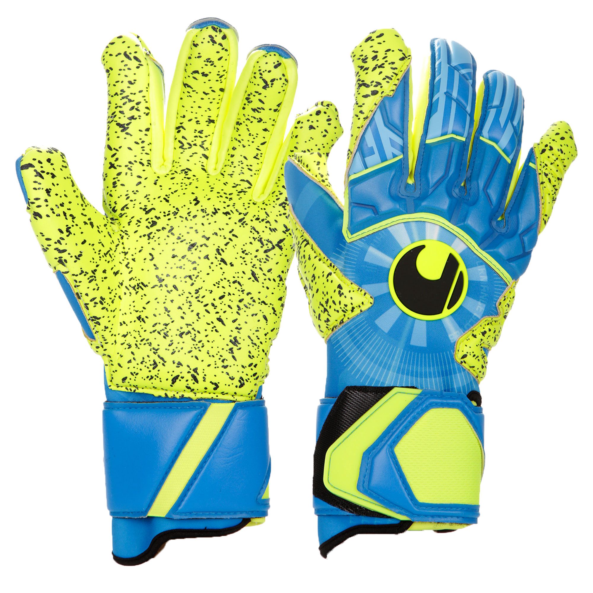 Guantes Radar Control Supergrip HN Azul Verde - Fútbol Factory