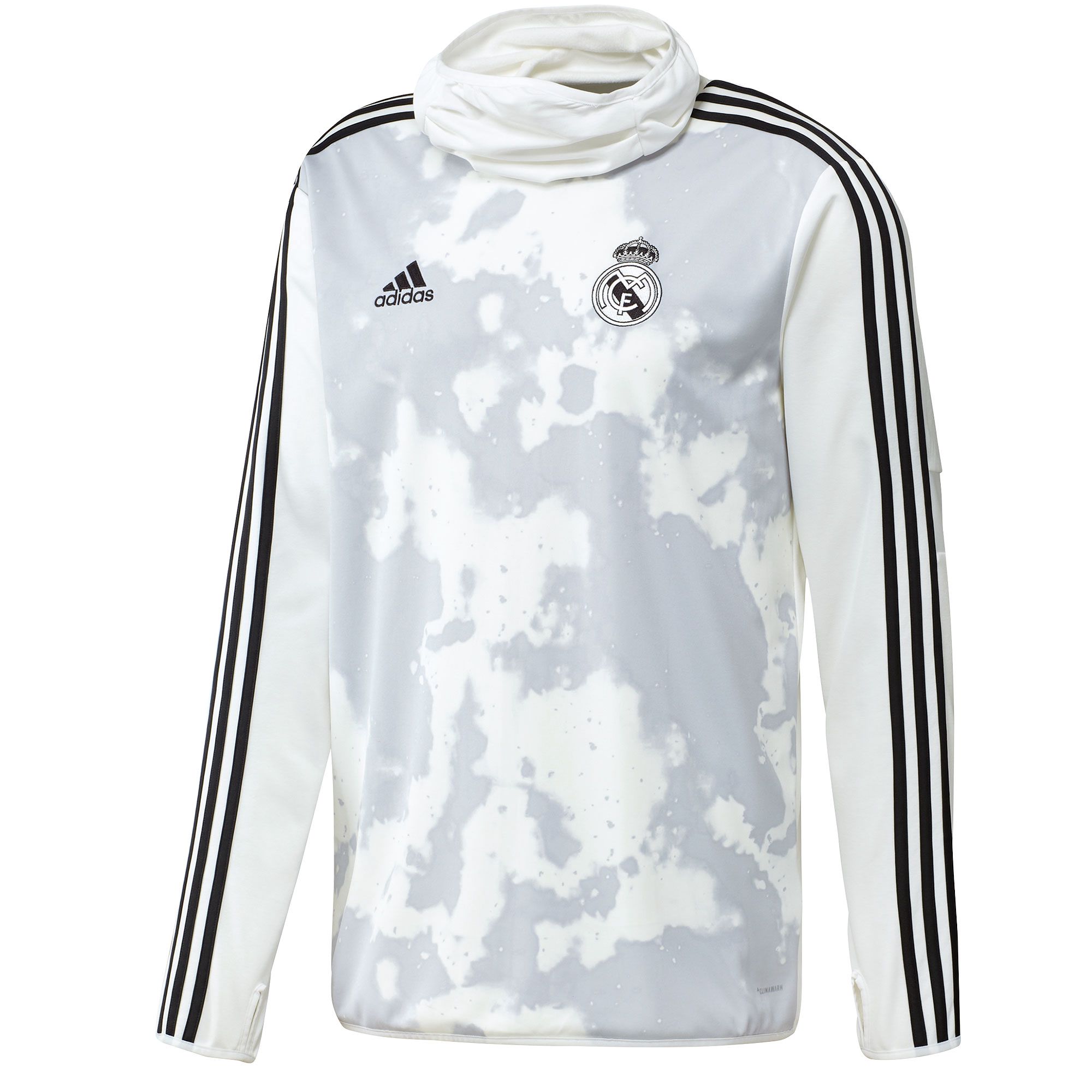 Sudadera Pre-Match Real Madrid 2019/2020 Warm Top Gris Camo - Fútbol Factory