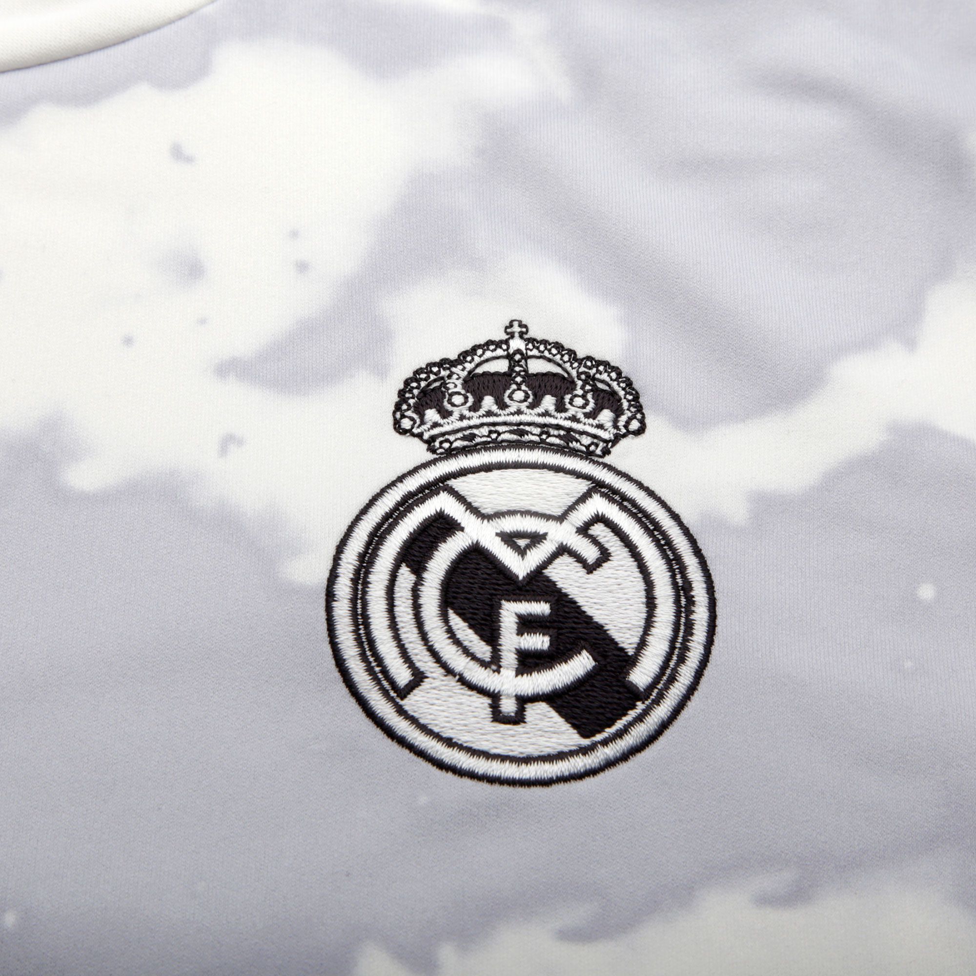 Sudadera Pre-Match Real Madrid 2019/2020 Warm Top Gris Camo - Fútbol Factory