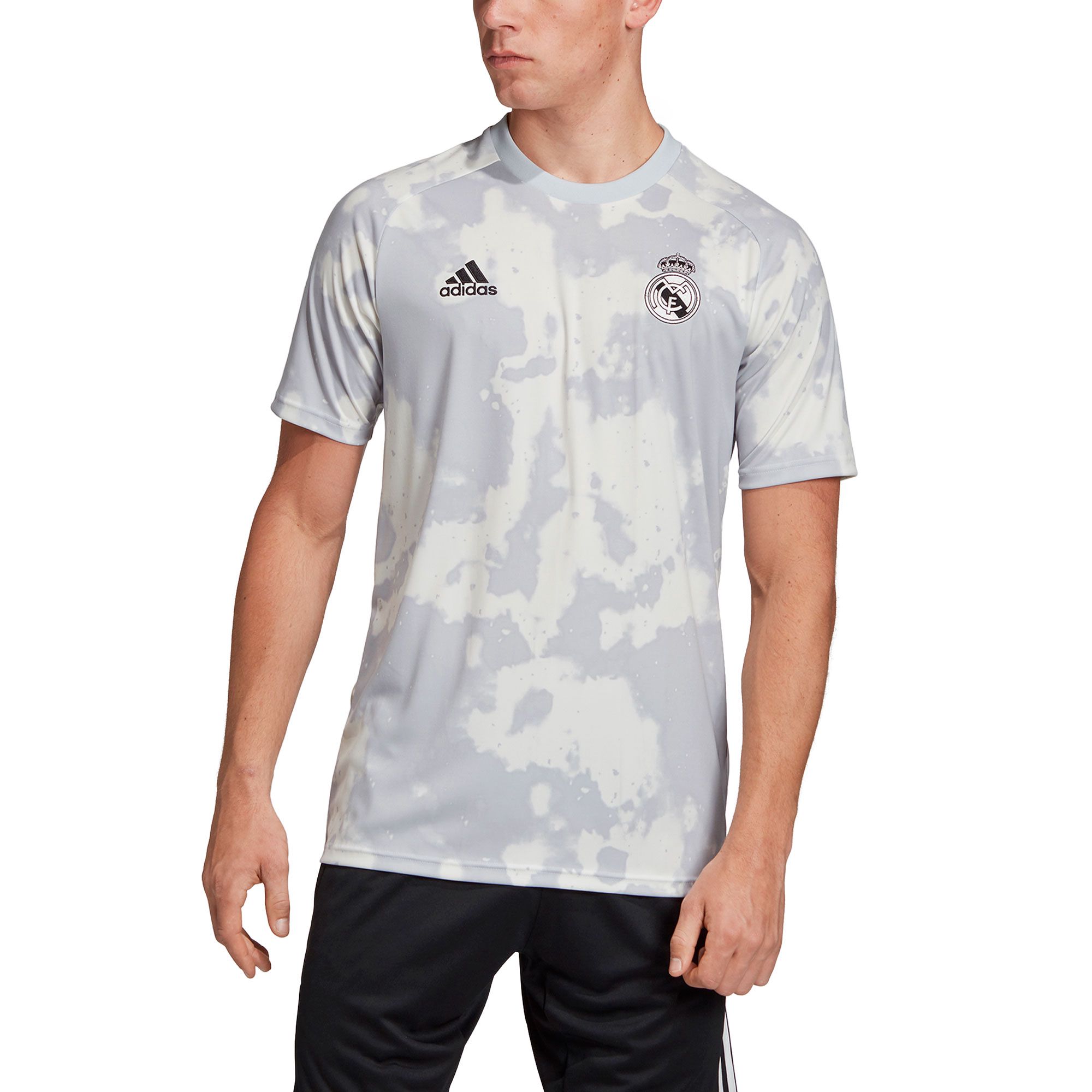 Camiseta Pre-Match Real Madrid 2019/2020 Parley Blanco Gris - Fútbol Factory