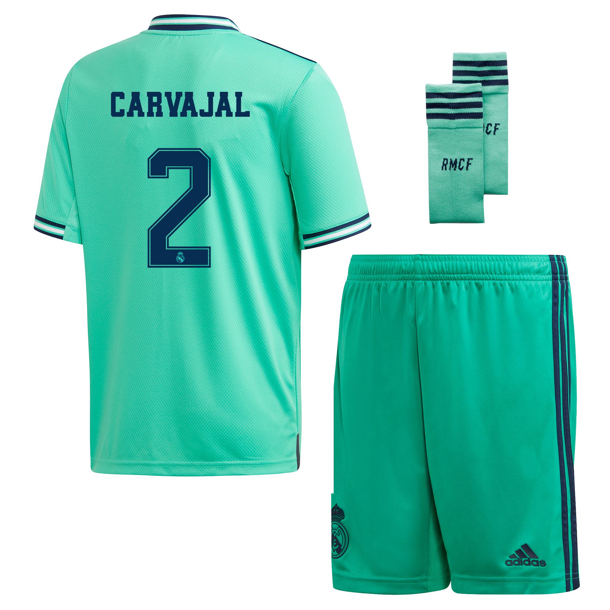 Conjunto 3ª Real Madrid 2019/2020 Junior Verde Carvajal - Fútbol Factory