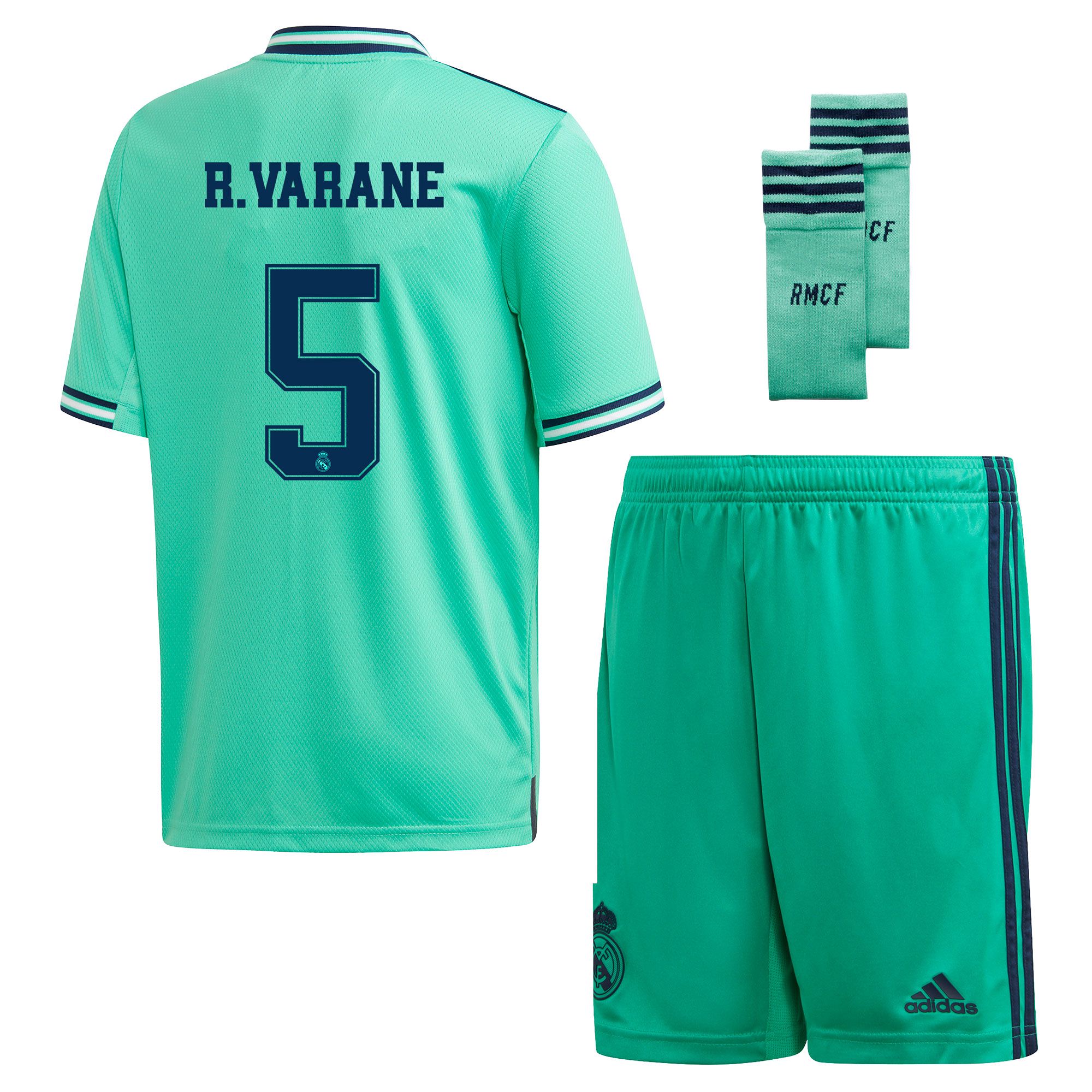 Conjunto 3ª Real Madrid 2019/2020 Junior Verde R. Varane - Fútbol Factory