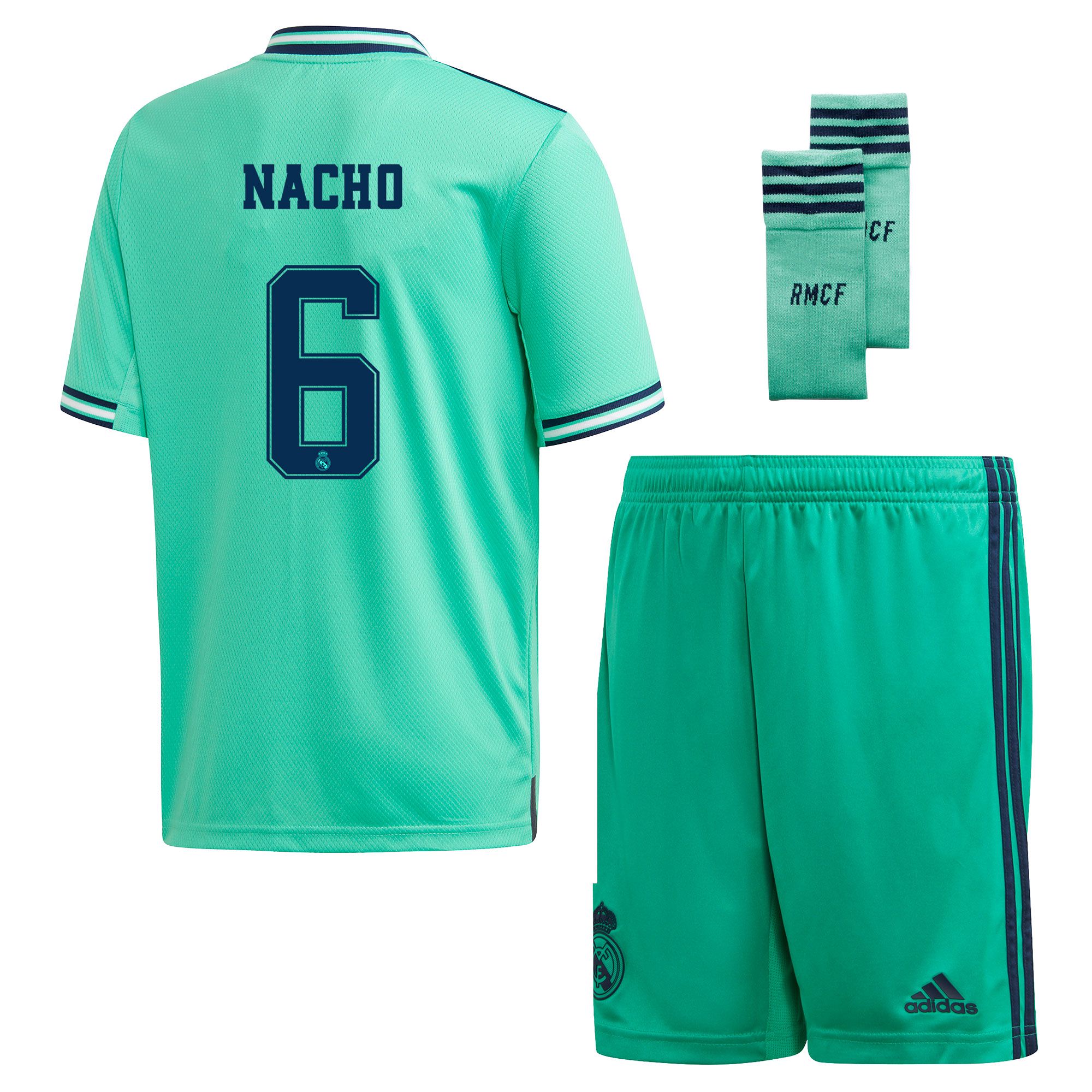 Conjunto 3ª Real Madrid 2019/2020 Junior Verde Nacho - Fútbol Factory