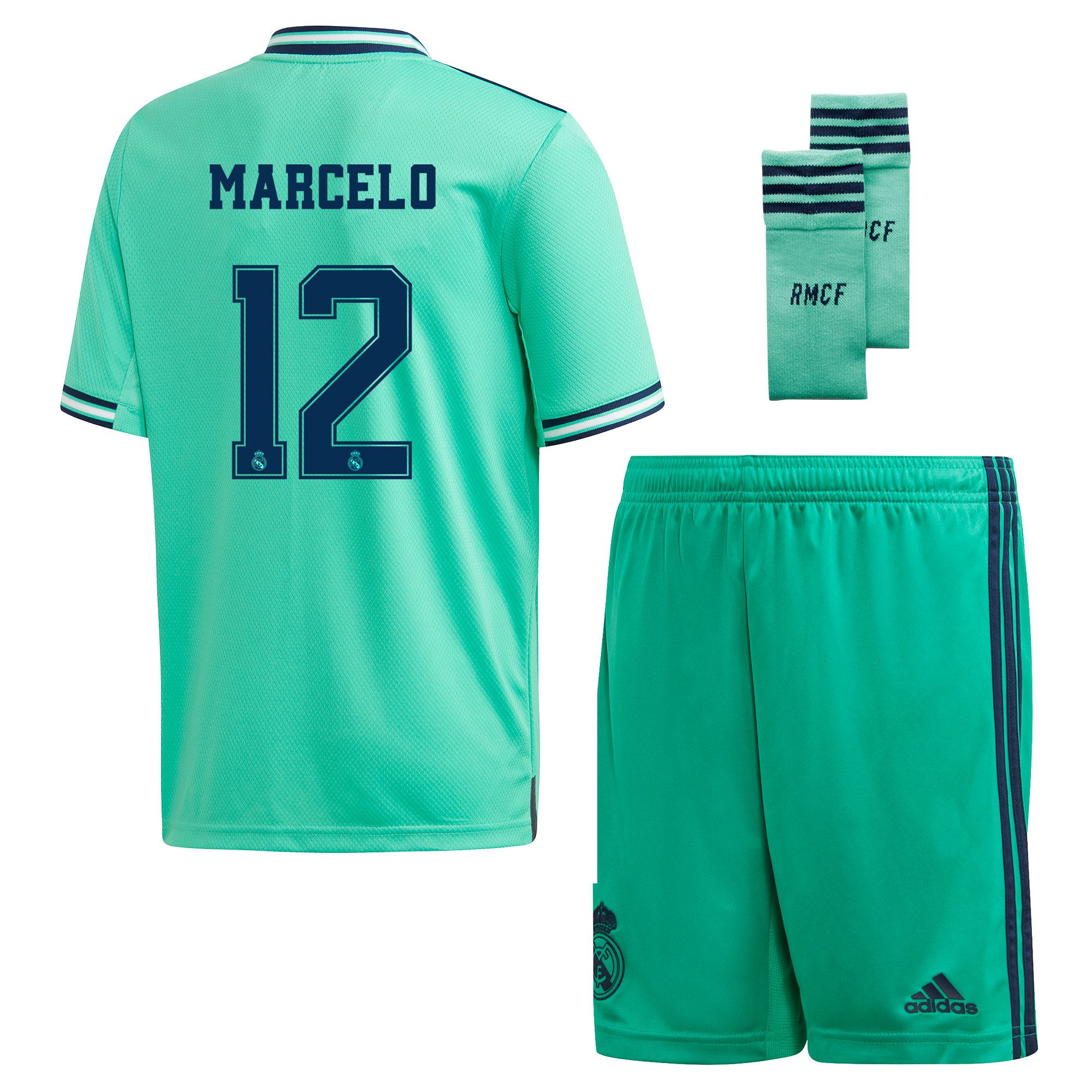 Conjunto 3ª Real Madrid 2019/2020 Junior Verde Marcelo - Fútbol Factory