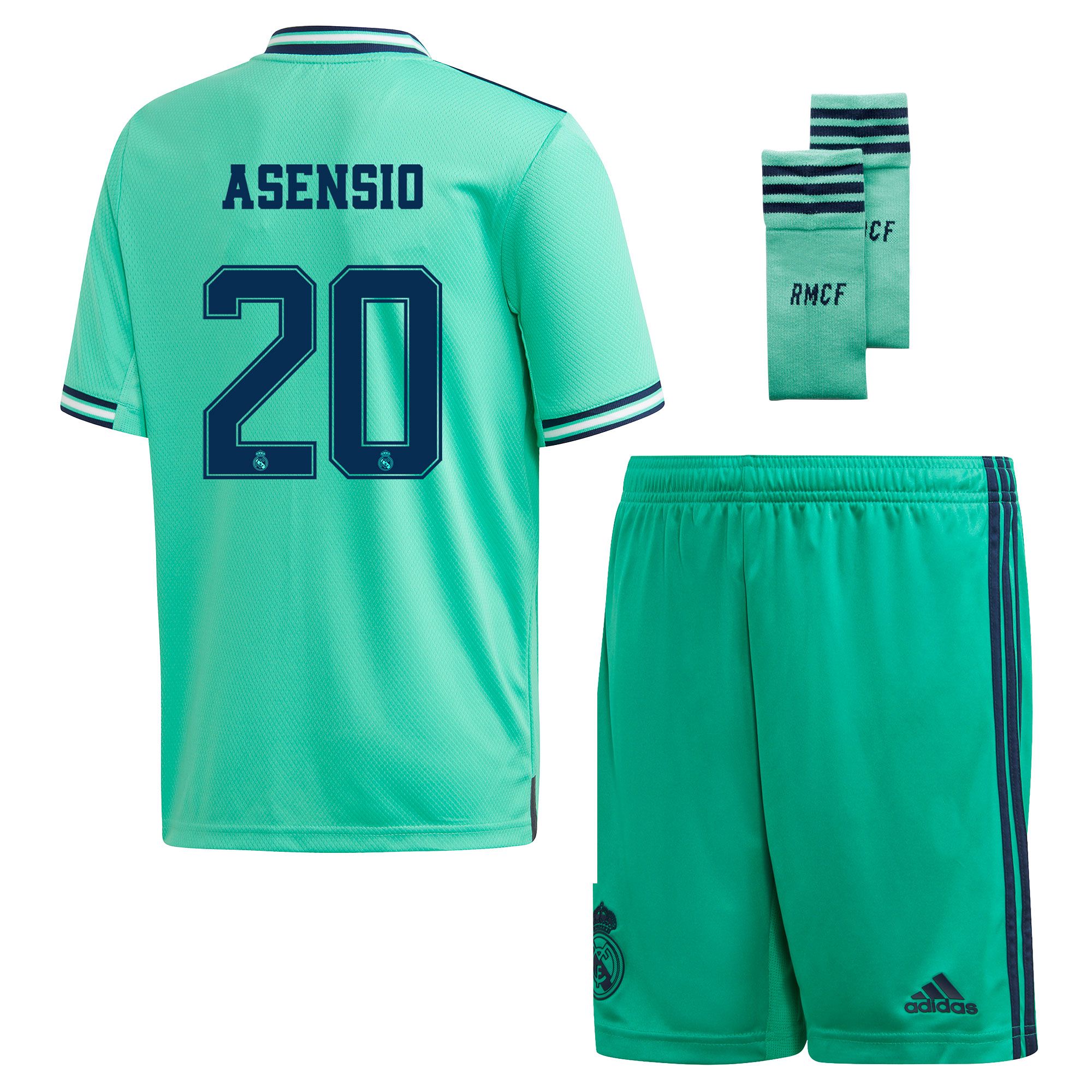 Conjunto 3ª Real Madrid 2019/2020 Junior Verde Asensio - Fútbol Factory