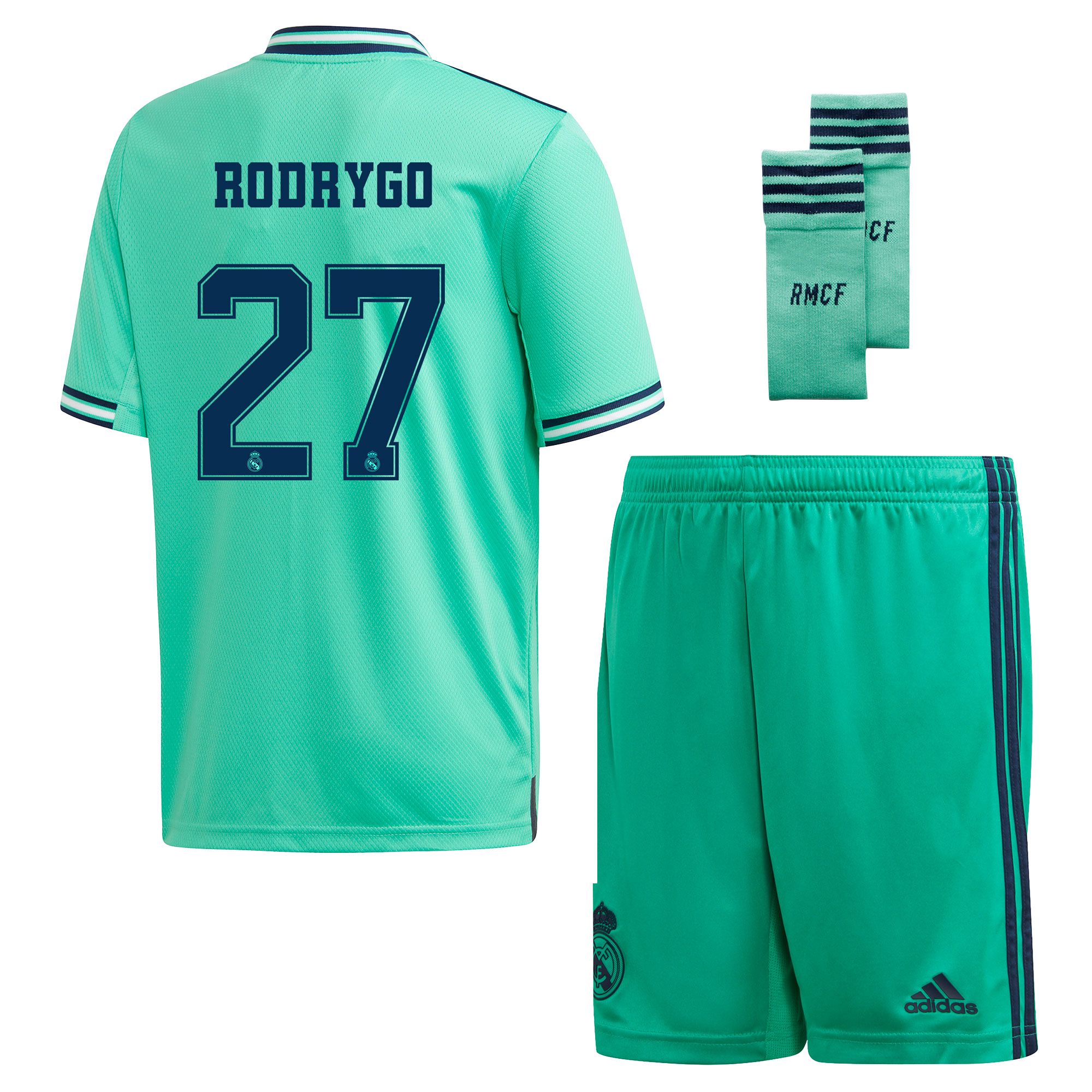 Conjunto 3ª Real Madrid 2019/2020 Junior Verde Rodrygo - Fútbol Factory