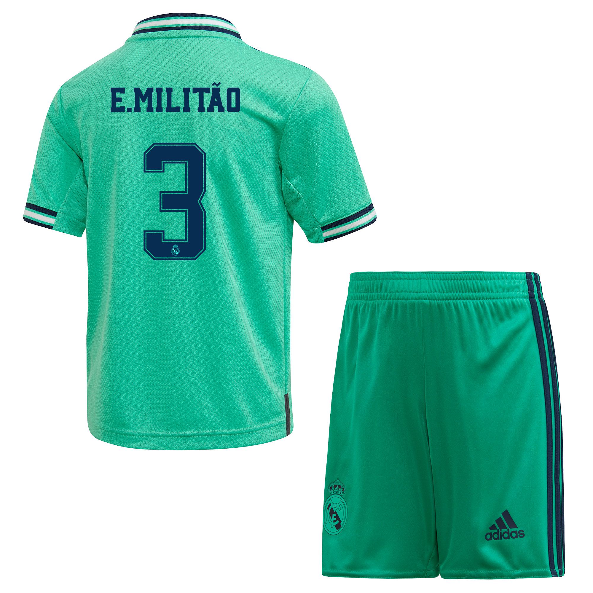 Conjunto 3ª Real Madrid 2019/2020 Infantil Verde E. Militao - Fútbol Factory