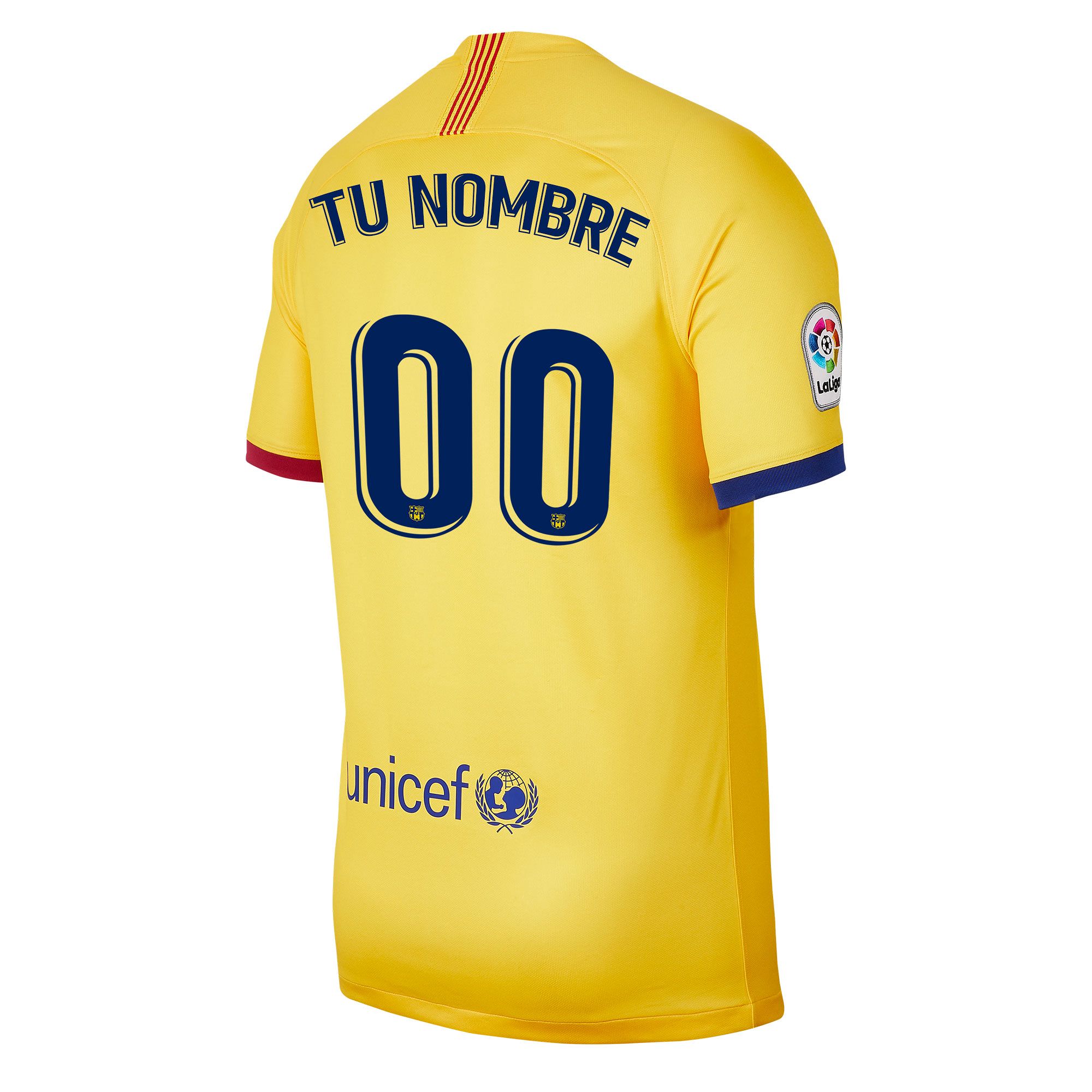 Camiseta 2ª FC Barcelona 2019/2020 Amarillo Personalizado - Fútbol Factory