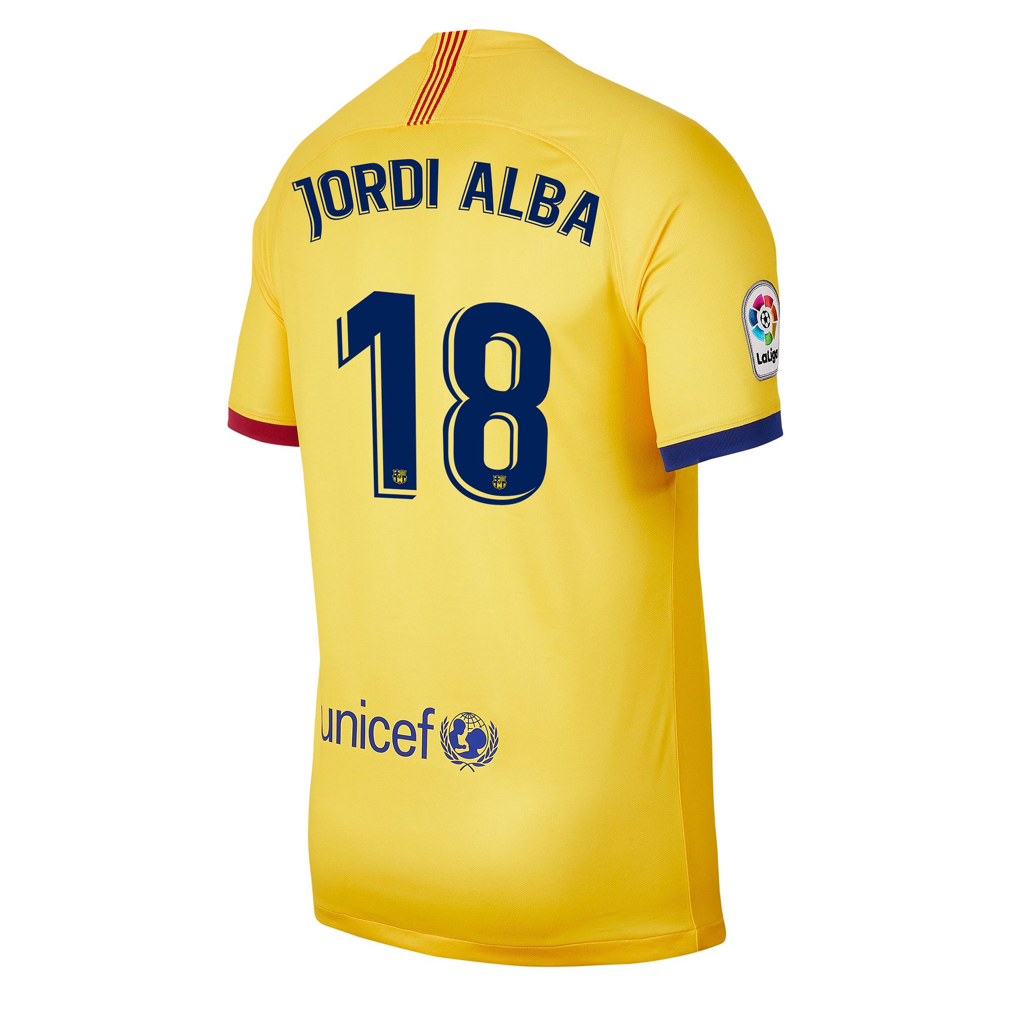 Camiseta 2ª FC Barcelona 2019/2020 Amarillo Jordi Alba - Fútbol Factory