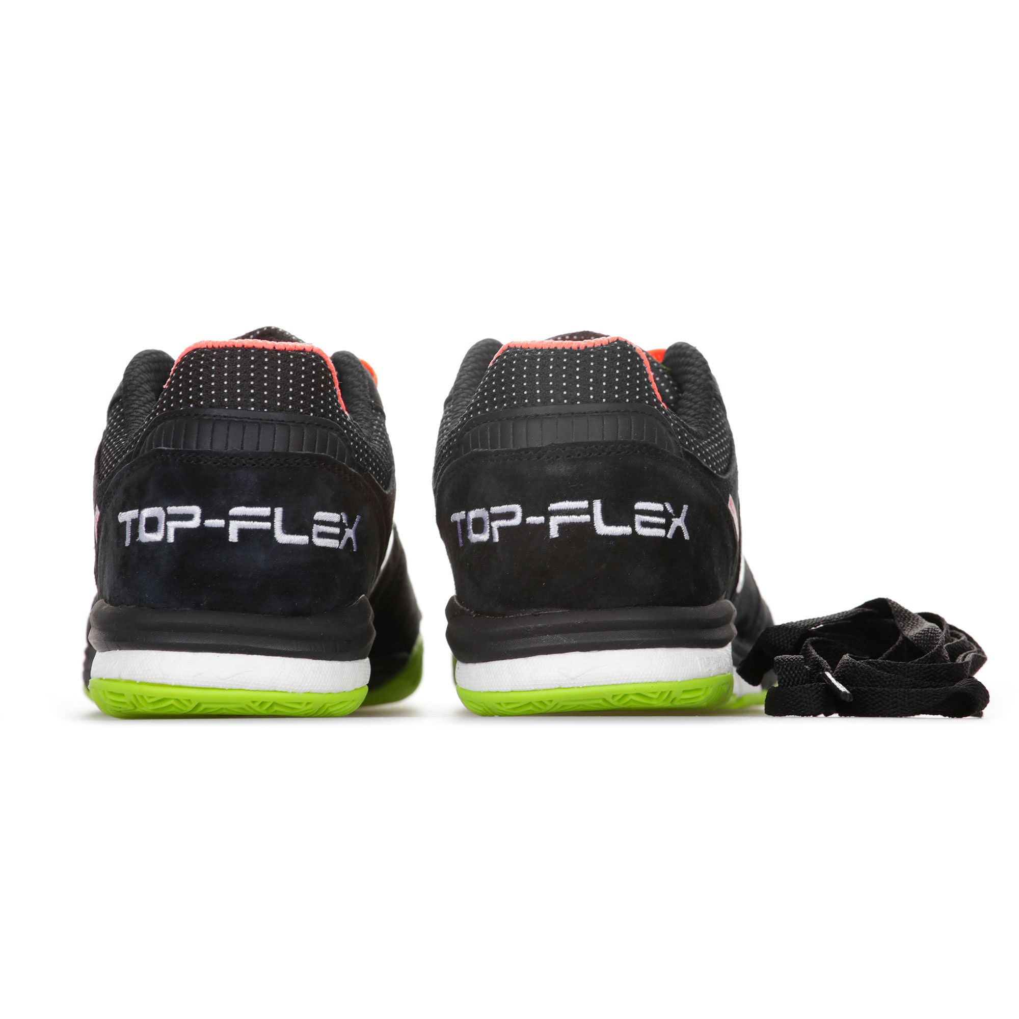 Zapatillas de Fútbol Sala Top Flex Nobuck IN Negro Fluor - Fútbol Factory