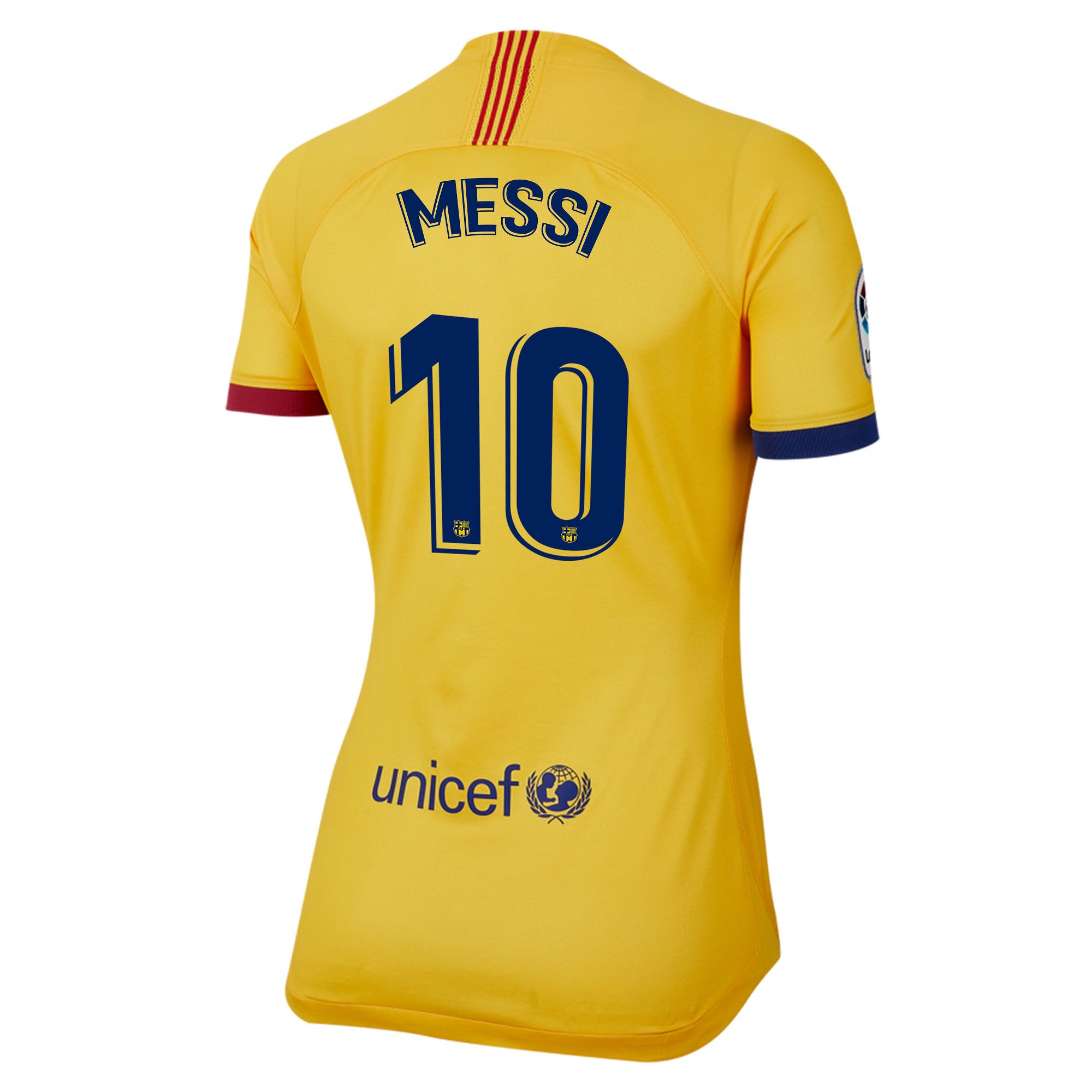Camiseta 2ª FC Barcelona 2019/2020 Mujer Amarillo Messi - Fútbol Factory
