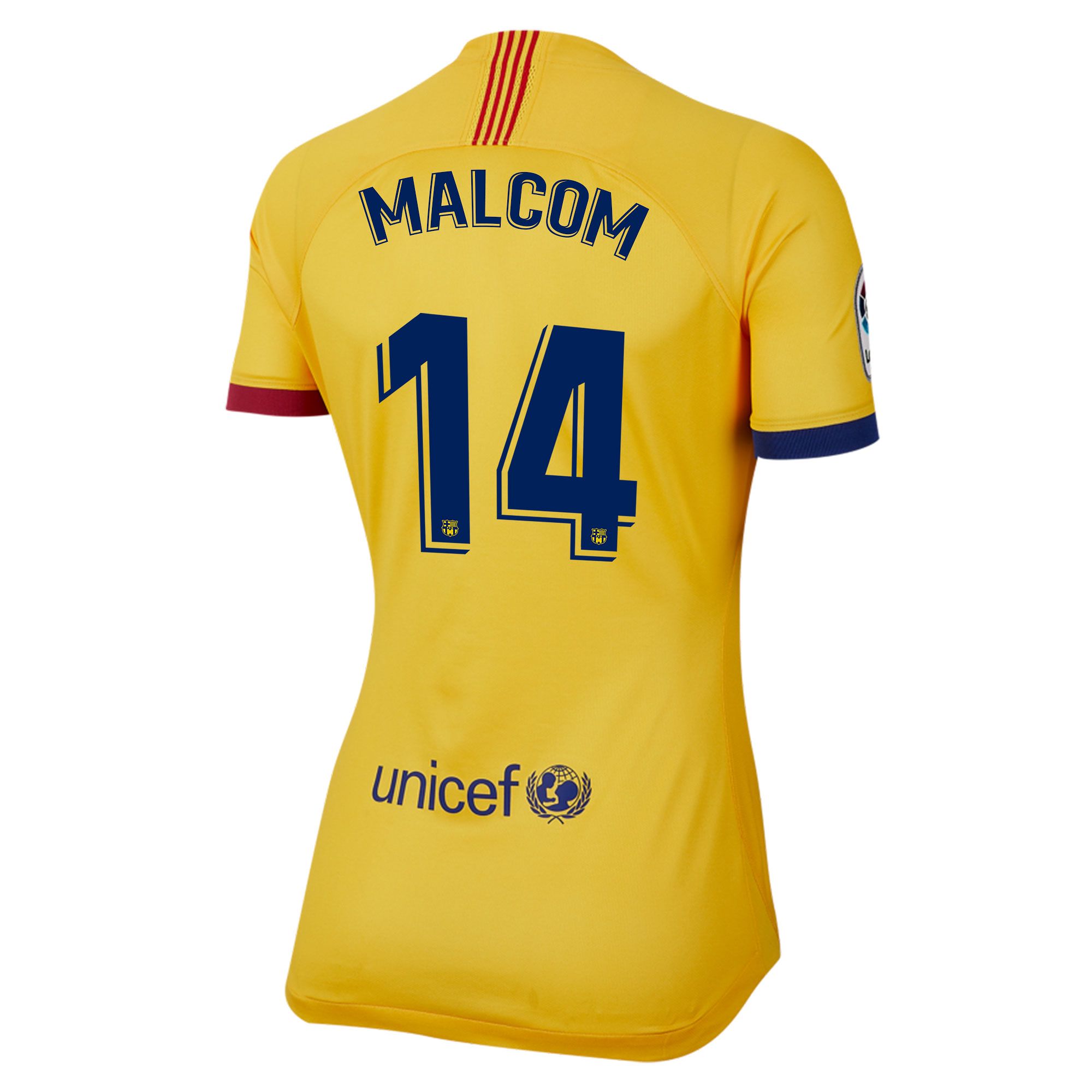 Camiseta 2ª FC Barcelona 2019/2020 Mujer Amarillo Malcom - Fútbol Factory