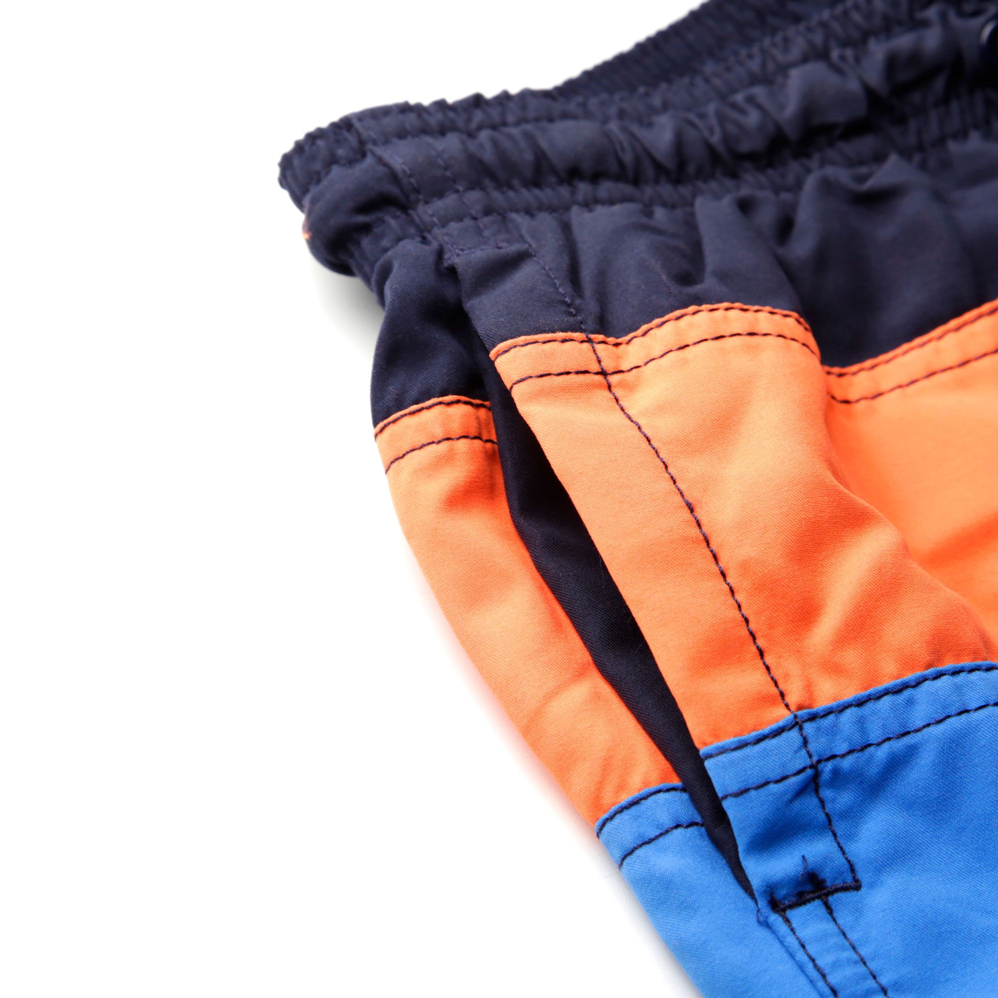 Bañador Colorblock Junior Azul Naranja - Fútbol Factory