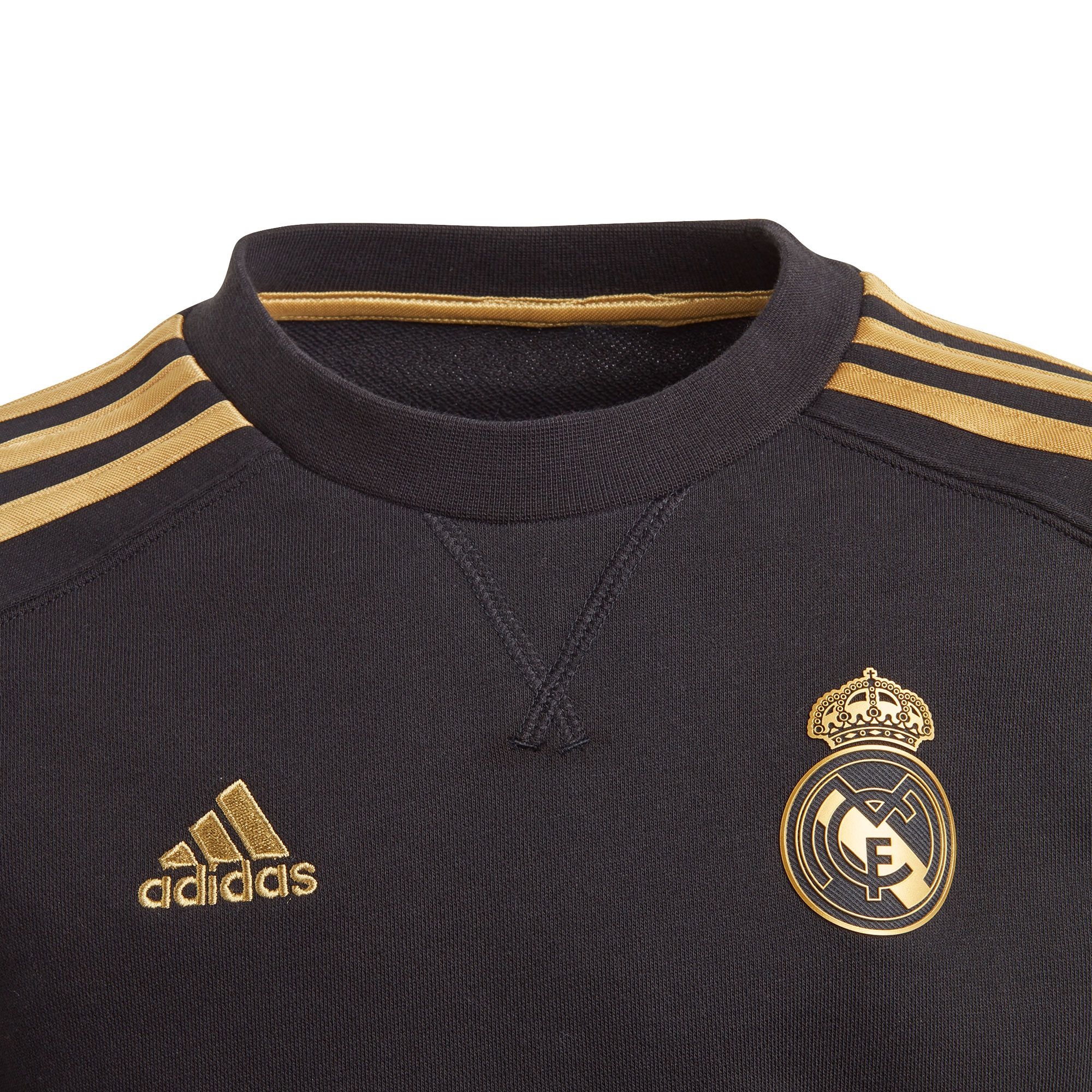 Sudadera de Paseo Real Madrid 2019/2020 Junior Negro Dorado - Fútbol Factory