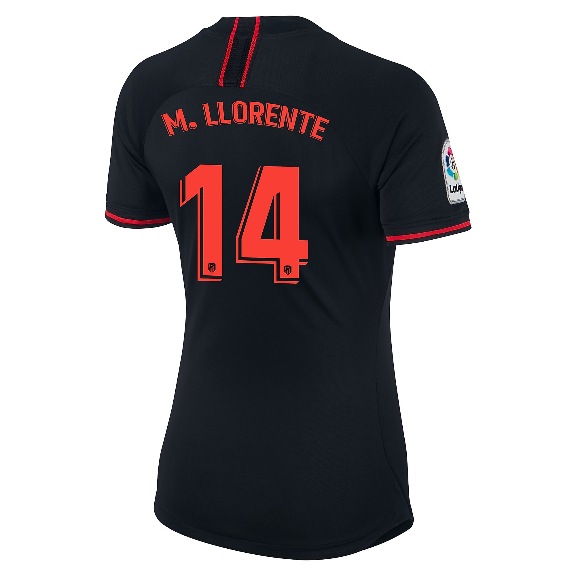 Camiseta 2ª Atlético de Madrid 2019/2020 Mujer Negro M. Llorente - Fútbol Factory