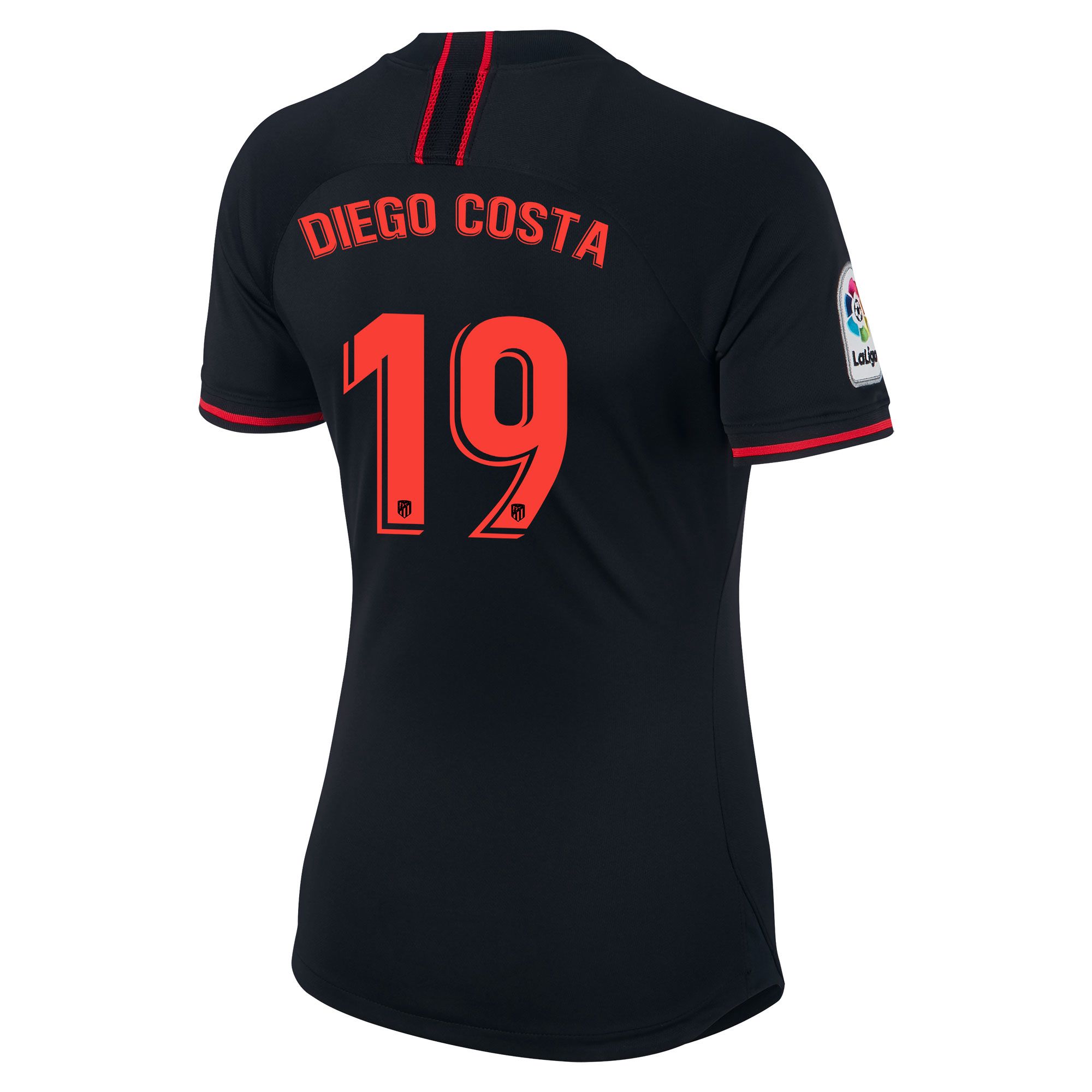 Camiseta 2ª Atlético de Madrid 2019/2020 Mujer Negro Diego Costa - Fútbol Factory
