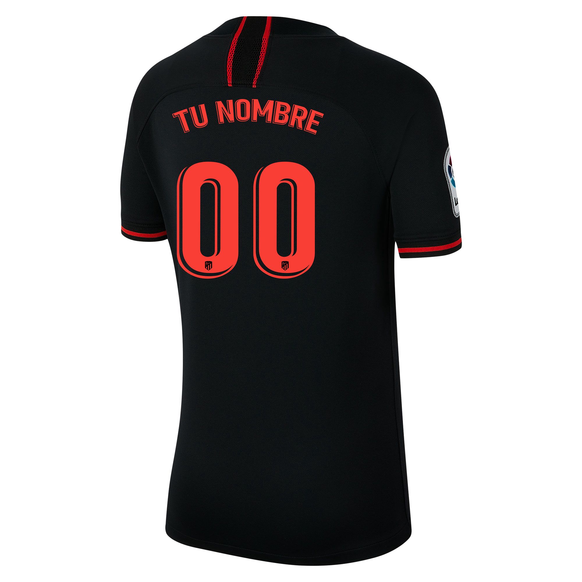 Camiseta 2ª Atlético de Madrid 2019/2020 Junior Negro Personalizado - Fútbol Factory