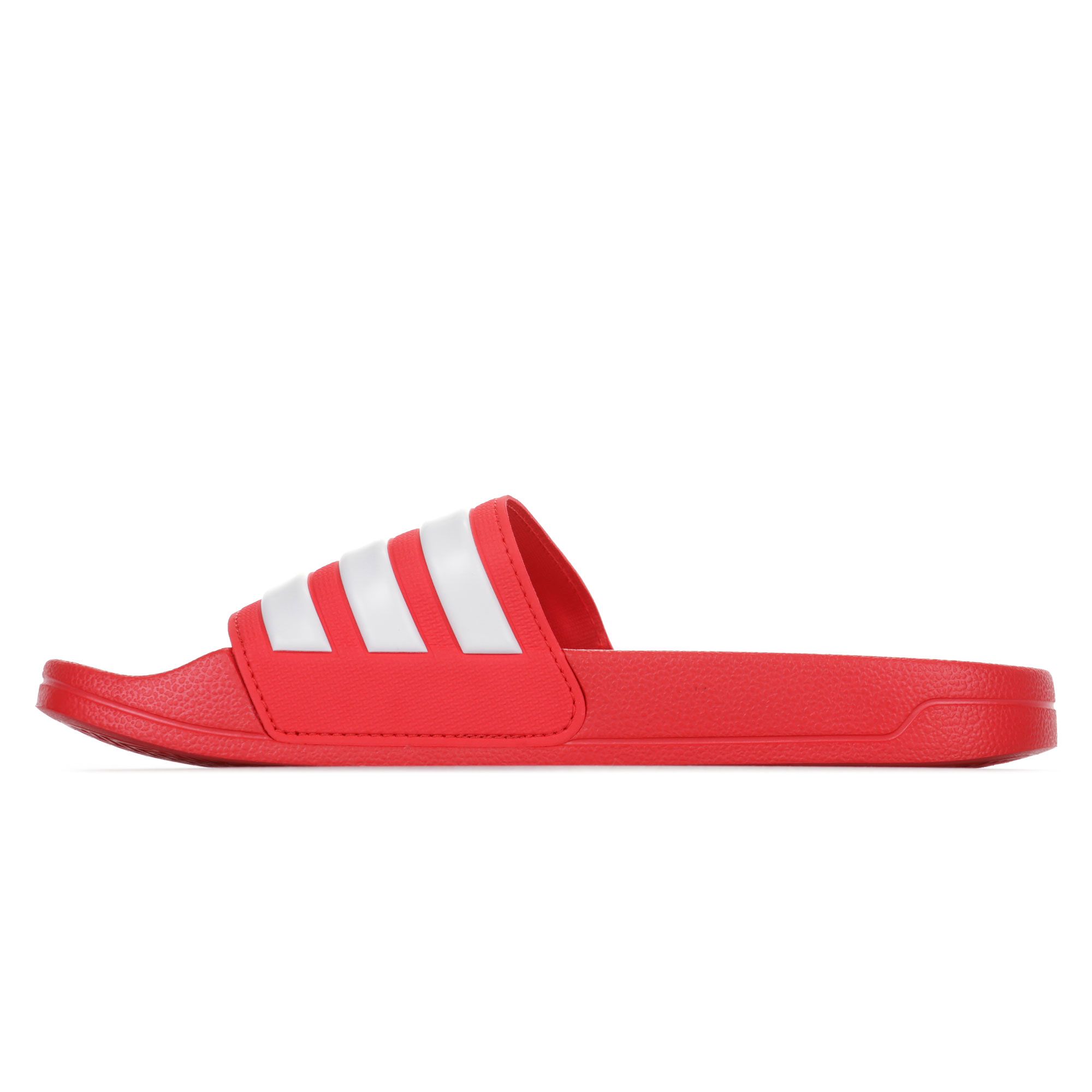 Chanclas Adilette Shower Junior Rojo Blanco - Fútbol Factory