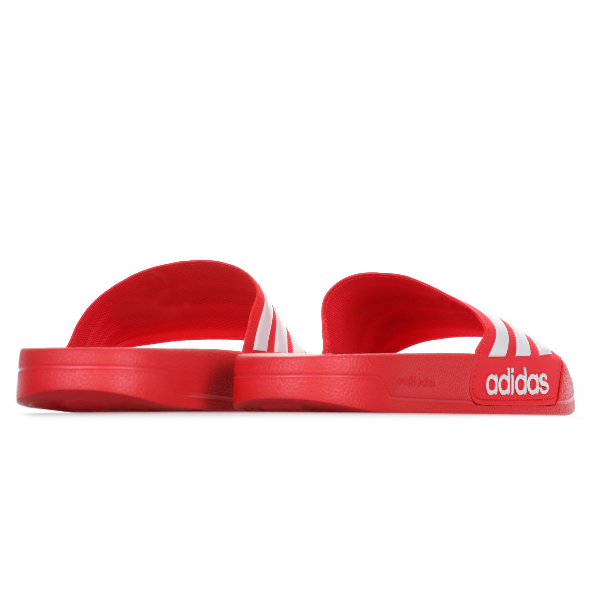 Chanclas Adilette Shower Junior Rojo Blanco - Fútbol Factory