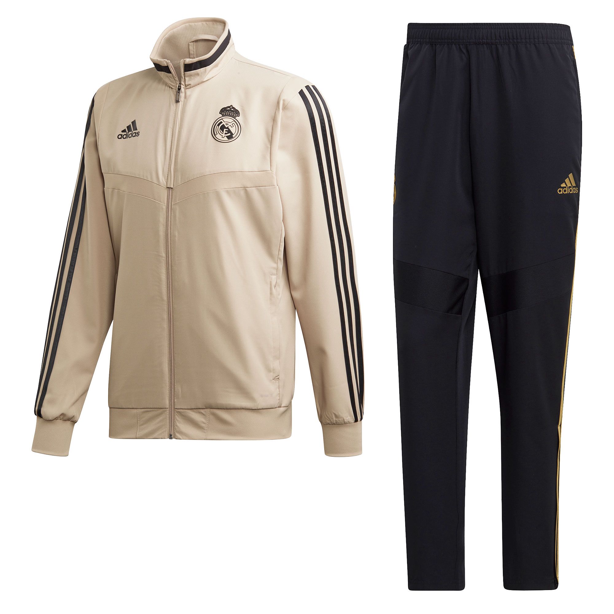 Chándal Pre-Match Real Madrid 2019/2020 Oro Negro - Fútbol Factory