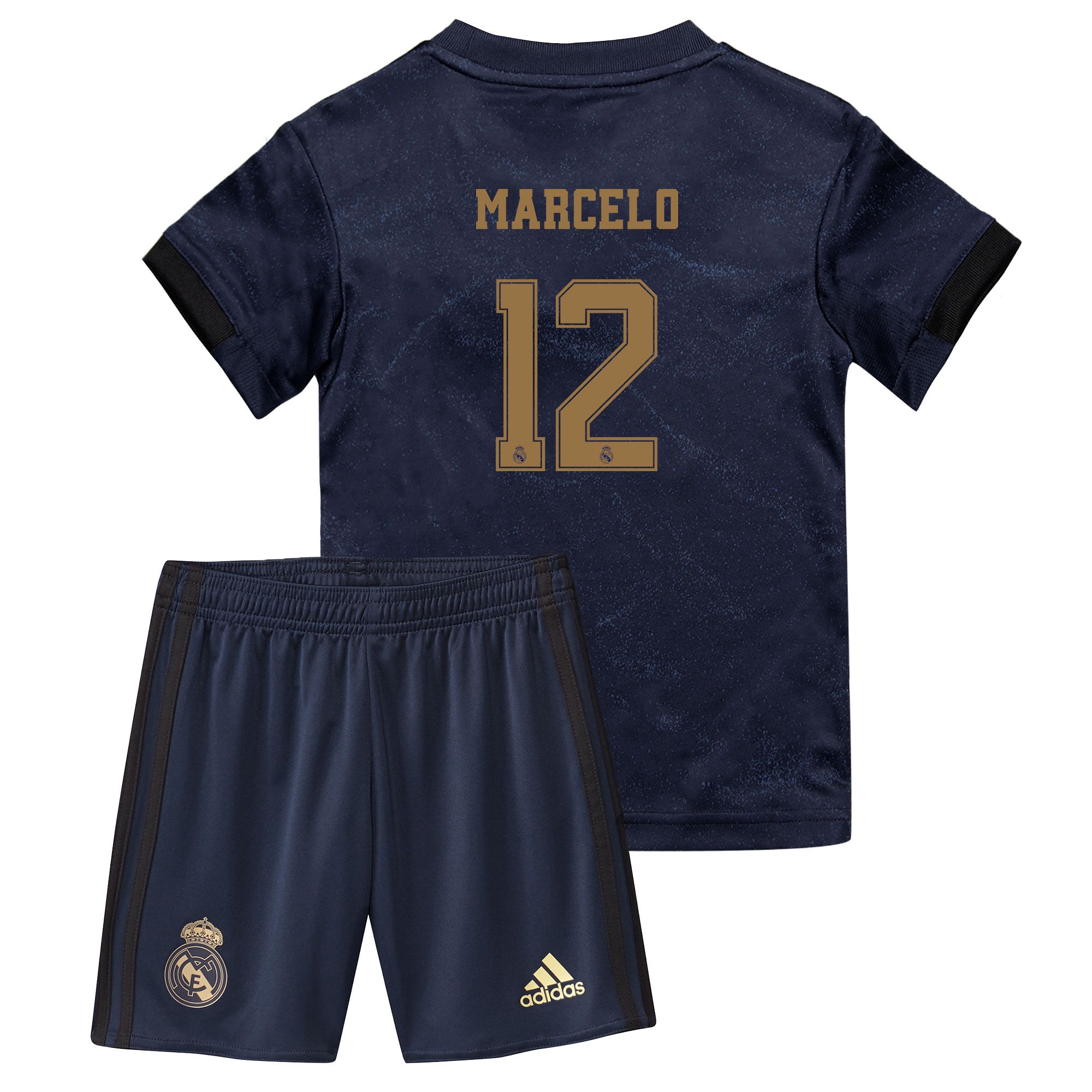 Conjunto 2ª Real Madrid 2019/2020 Infantil Azul Marcelo - Fútbol Factory