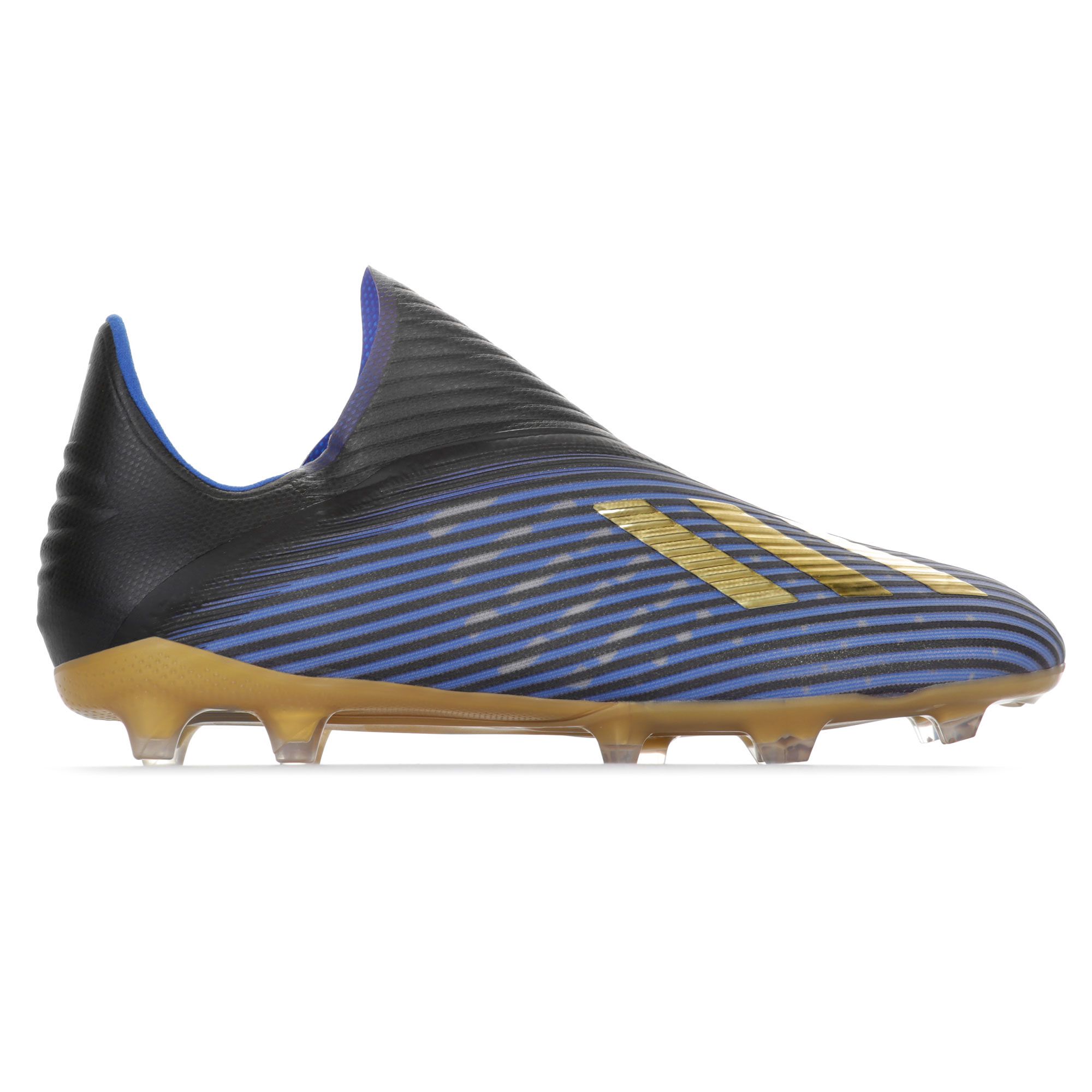Botas de Fútbol X 19+ FG Junior Azul Dorado - Fútbol Factory