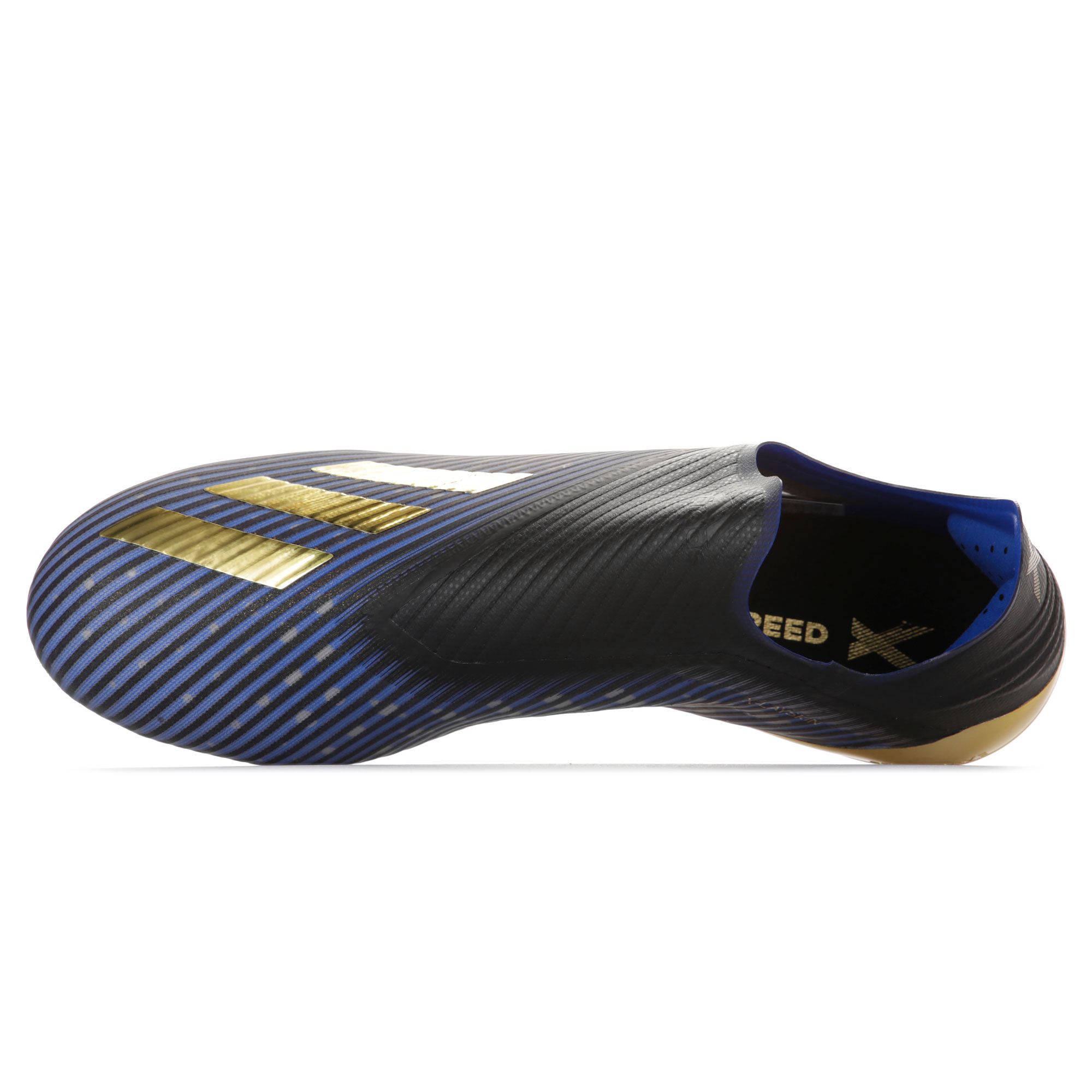 Botas de Fútbol X 19+ FG Azul Dorado - Fútbol Factory