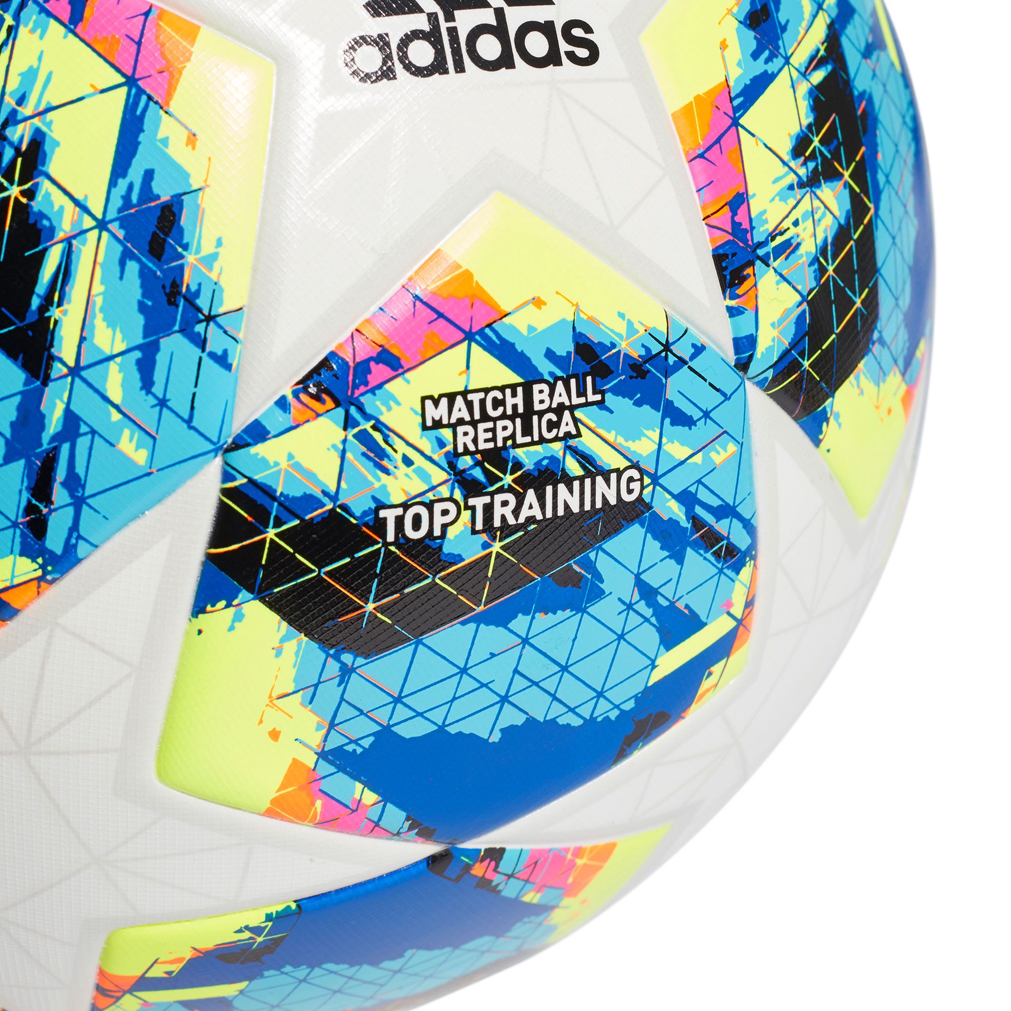 Balón de Fútbol 7 UCL Finale 19 Top Training Blanco Multicolor Balón de Fútbol 7 UCL Finale 19 Top Training Blanco Multicolor - Fútbol Factory