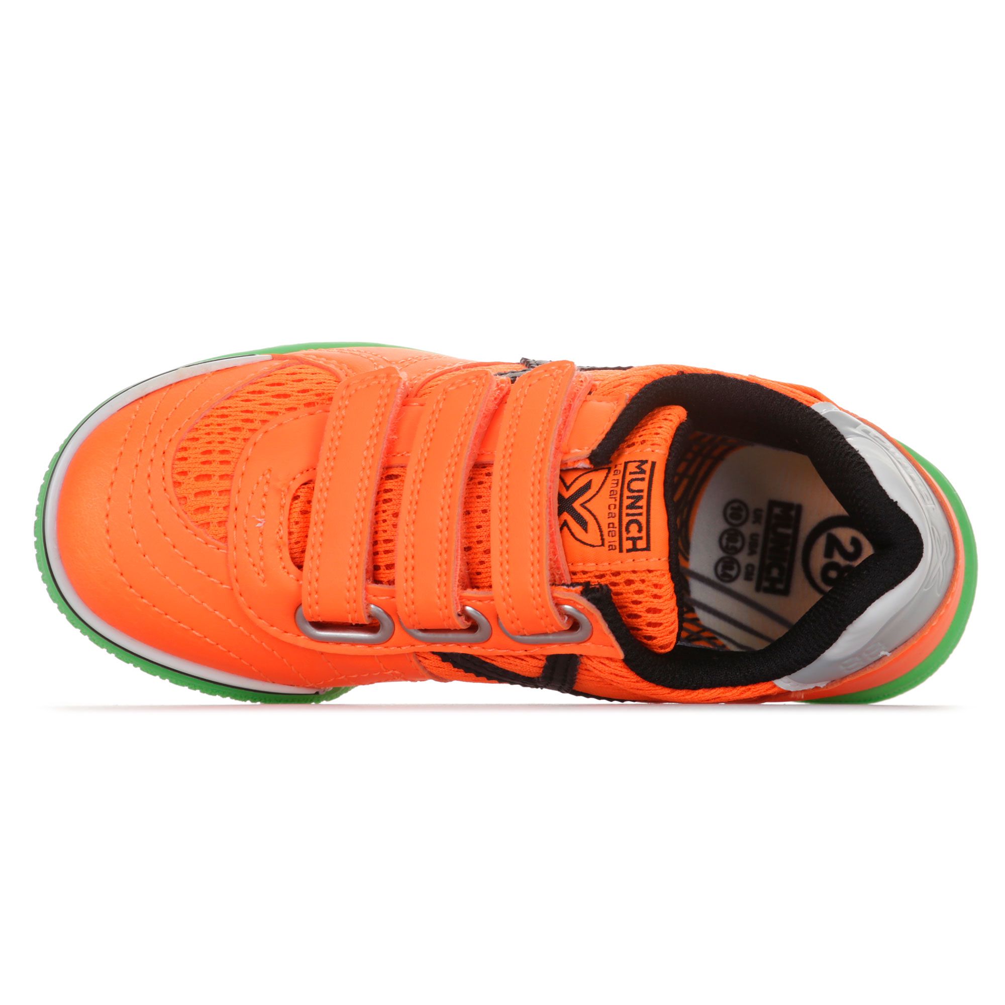 Zapatillas de Fútbol Sala G-3 IN Velcro Junior Naranja Verde - Fútbol Factory