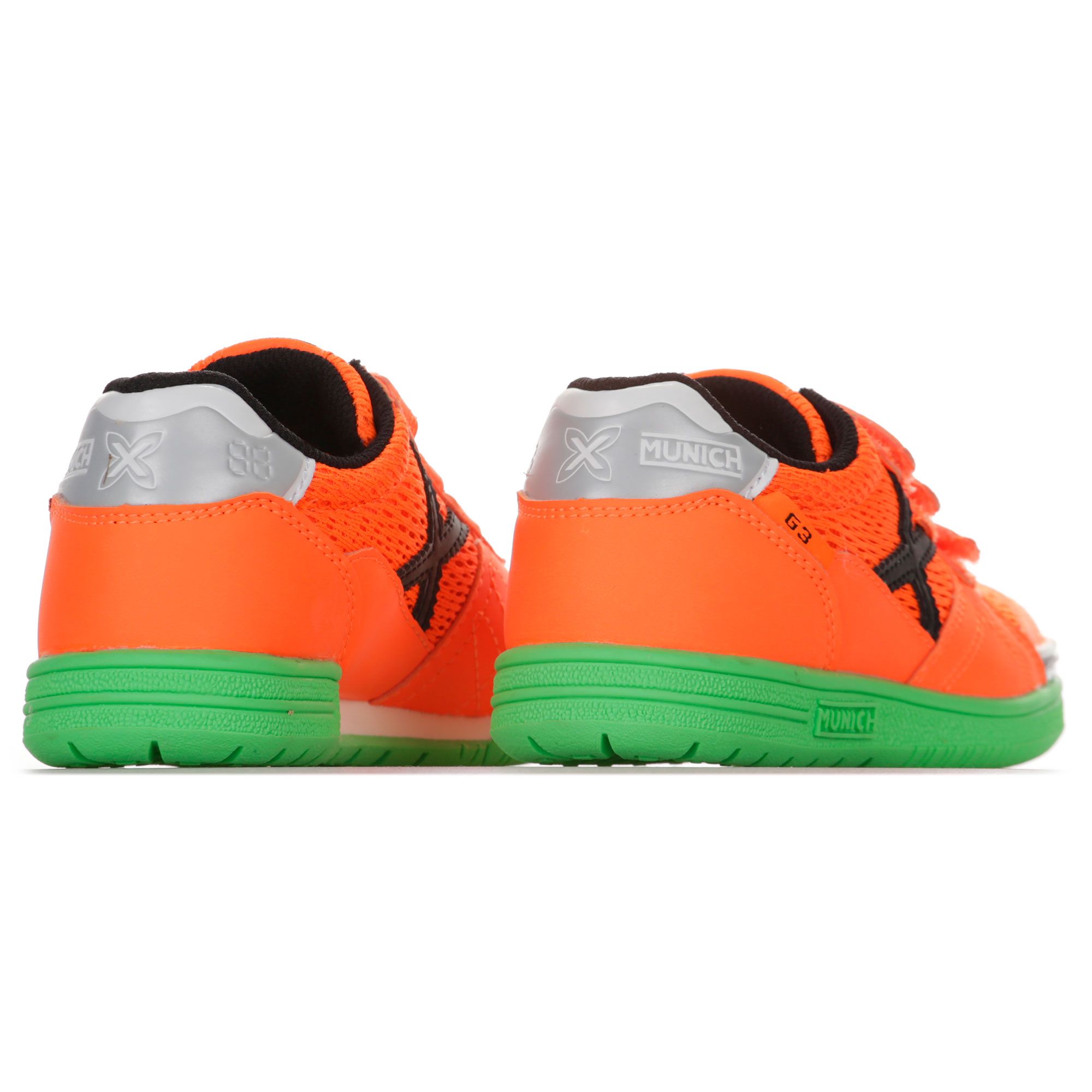 Zapatillas de Fútbol Sala G-3 IN Velcro Junior Naranja Verde - Fútbol Factory
