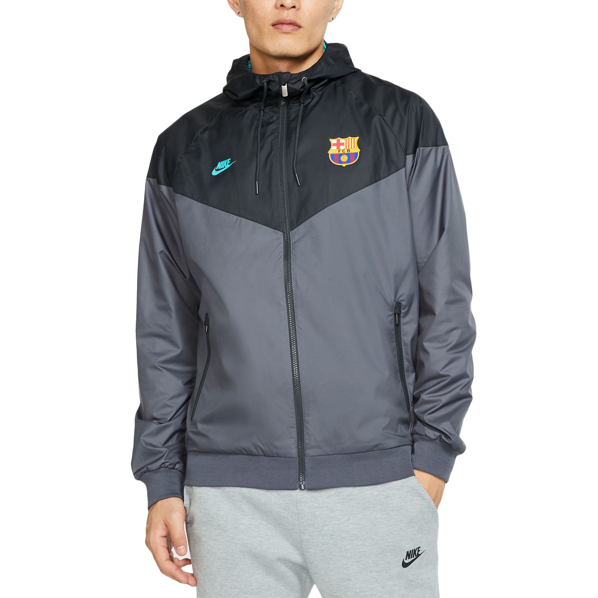Chaqueta de Paseo FC Barcelona 2019/2020 Windrunner Gris - Fútbol Factory