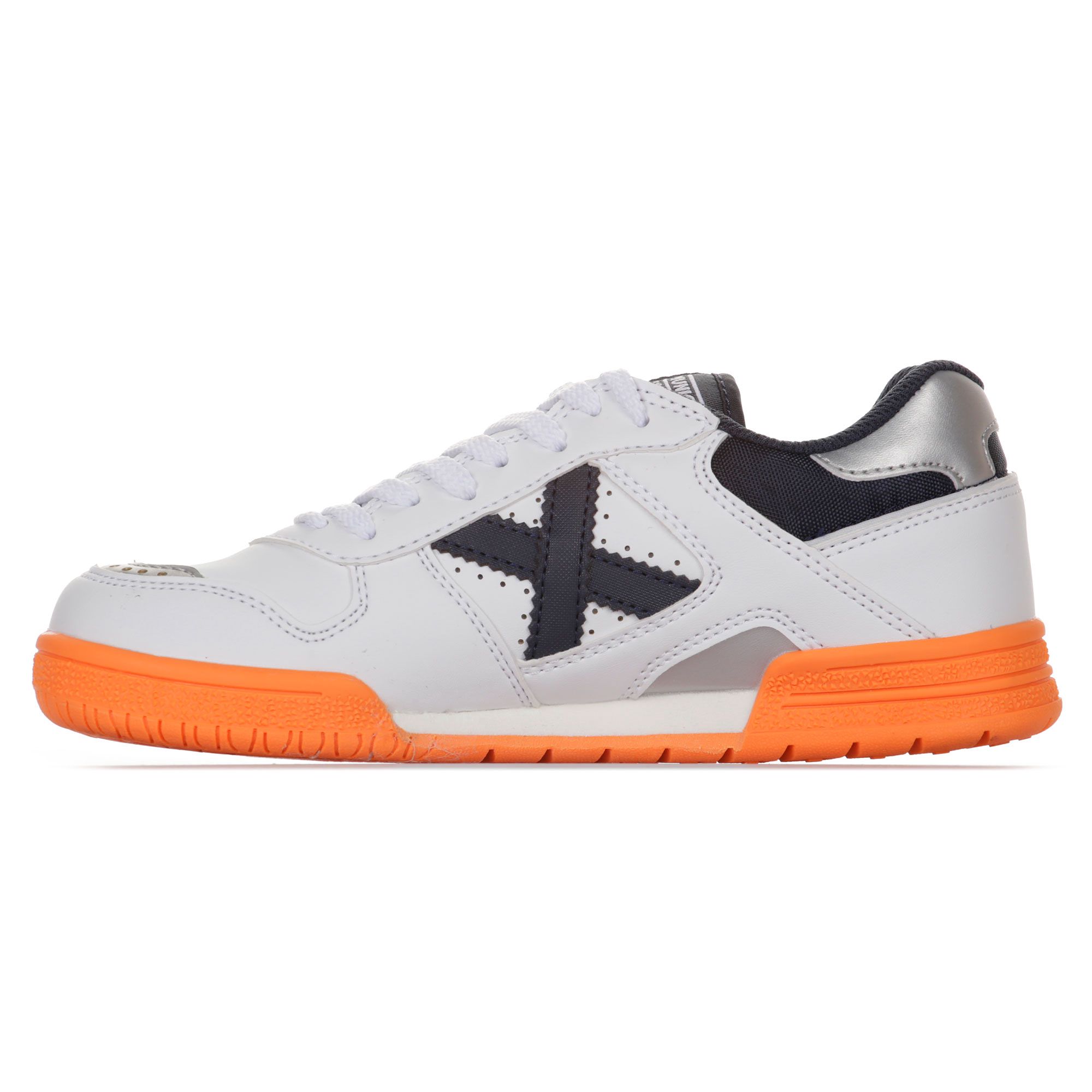 Zapatillas de Fútbol Sala Continental V2 Junior Blanco Naranja - Fútbol Factory