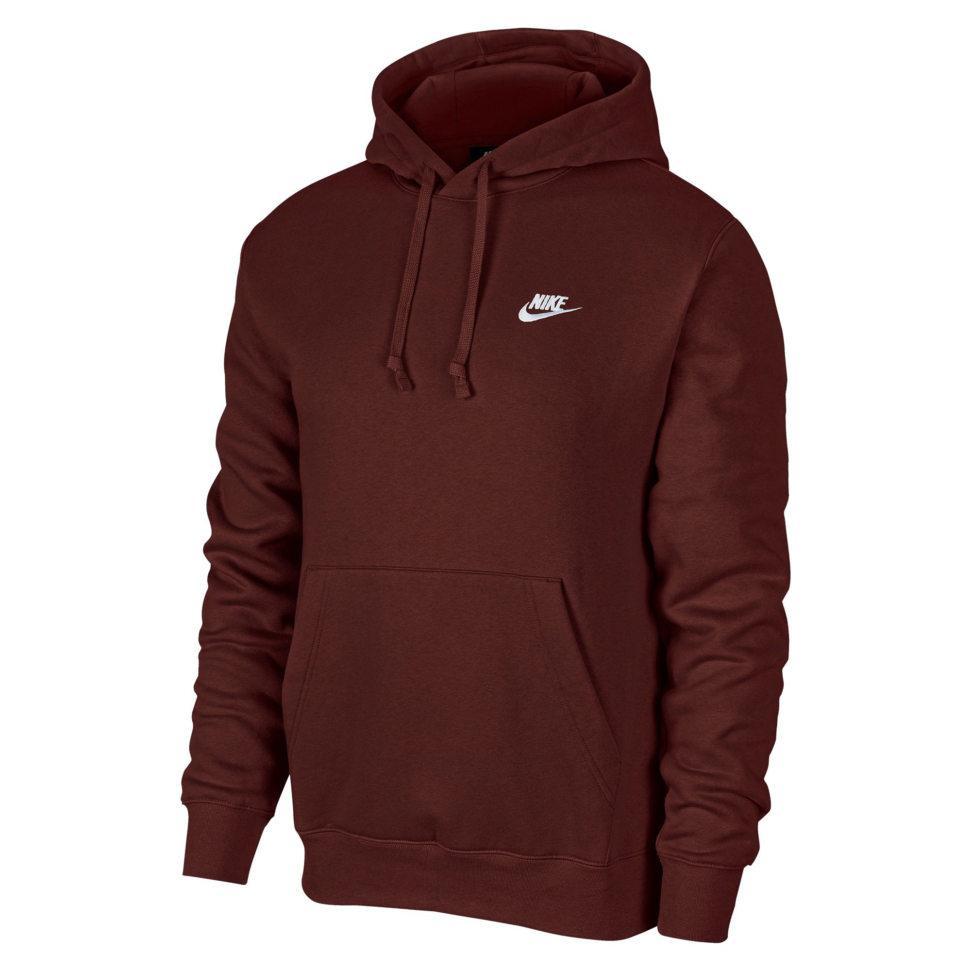 nike club fleece mahogany
